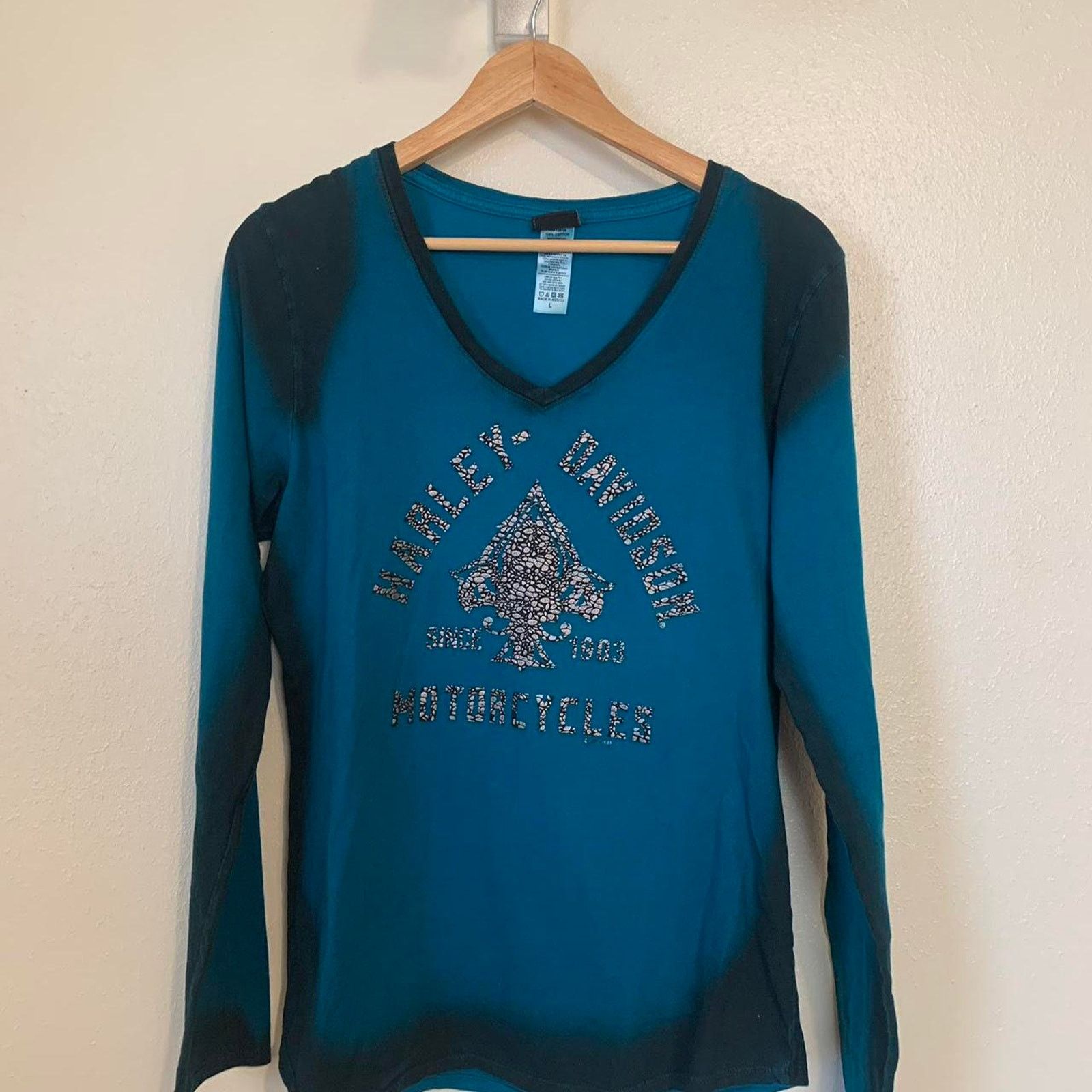Harley Davidson Vintage Harley Davidson Long sleeve Top Size L / US 10 / IT 46 - 1 Thumbnail