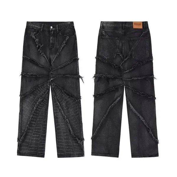 VIBE Opium Stacked Embroidered Denim Jeans Size US 30 / EU 46 - 8 Thumbnail