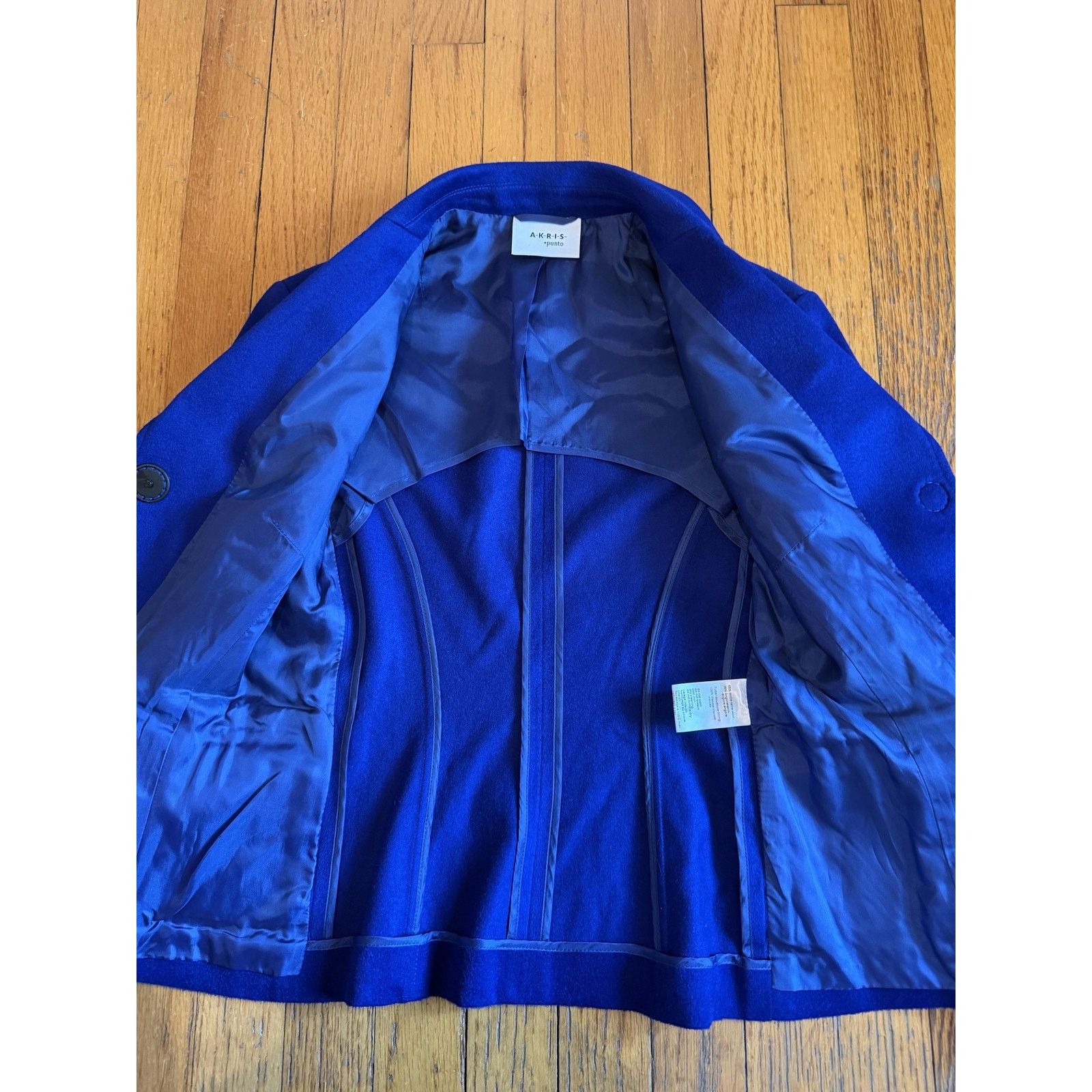 Akris Akris Punto Womens Angora Tailored Blazer Blue Size XS / US 0-2 / IT 36-38 - 4 Thumbnail
