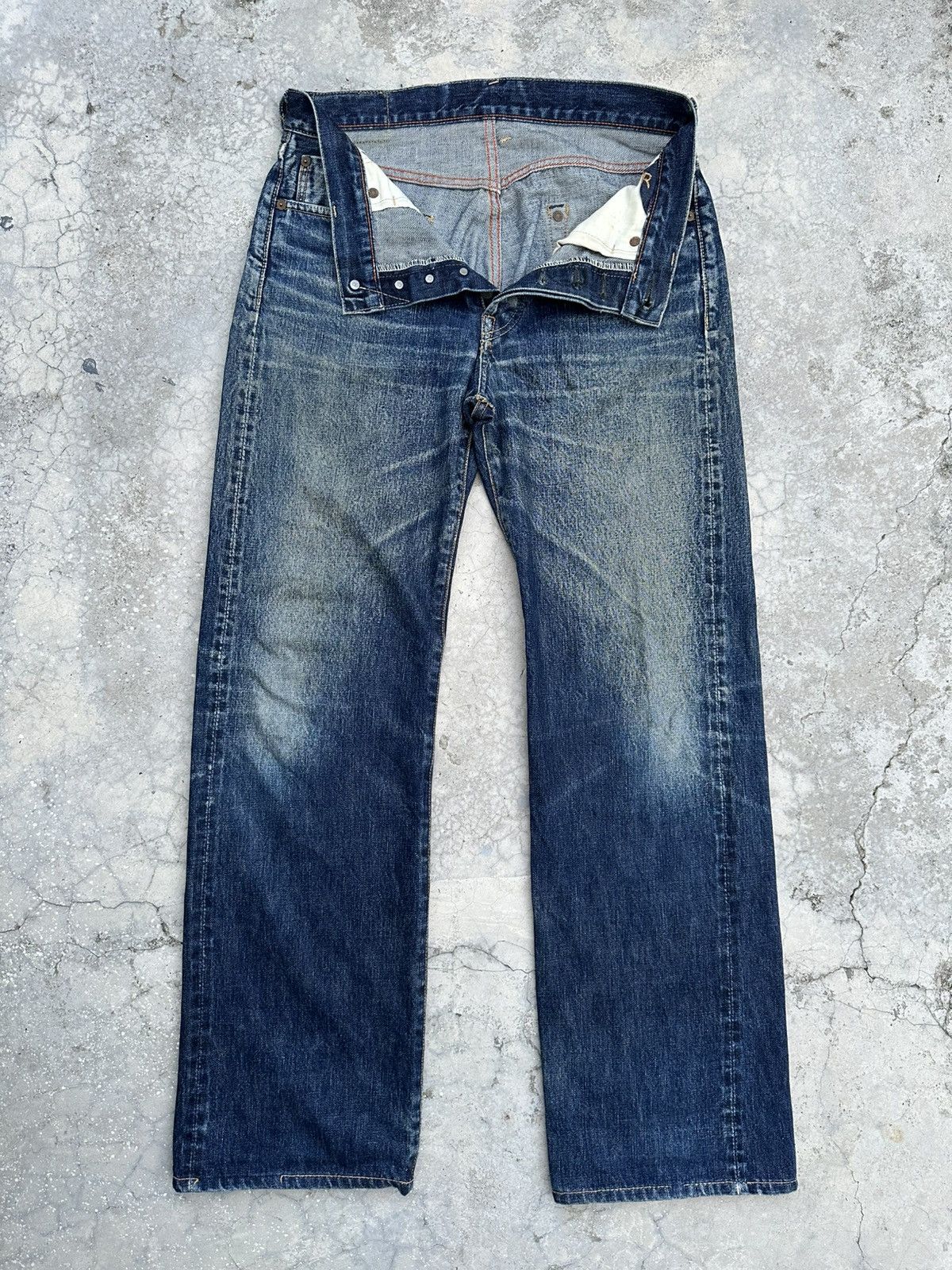 45rpm R by 45Rpm Indigo Blue Selvedge Denim Jeans Size US 31 - 6 Thumbnail