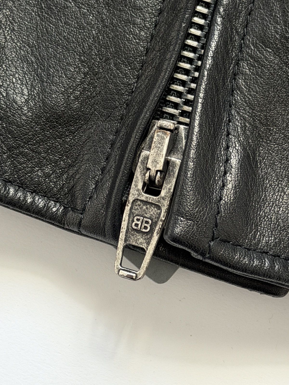 Balenciaga Balenciaga Shrunk Racer Jacket Black Leather Size XS / US 0-2 / IT 36-38 - 9 Thumbnail