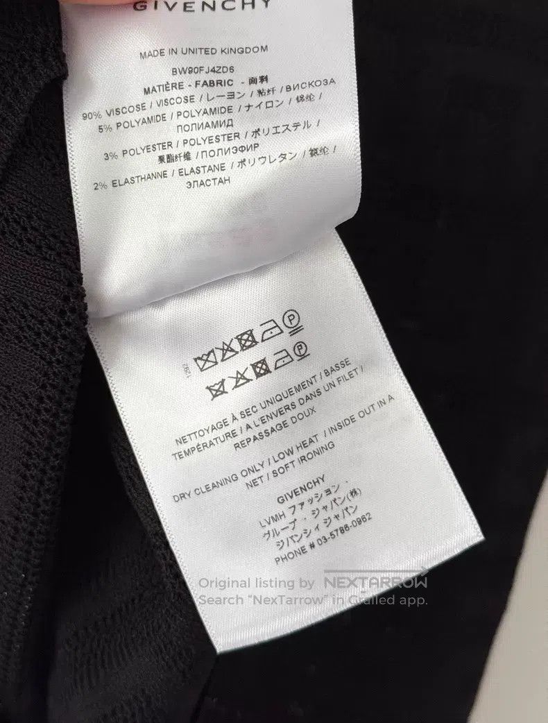 Givenchy Givenchy Black openwork knitted short-sleeve Size XS / US 0-2 / IT 36-38 - 7 Thumbnail