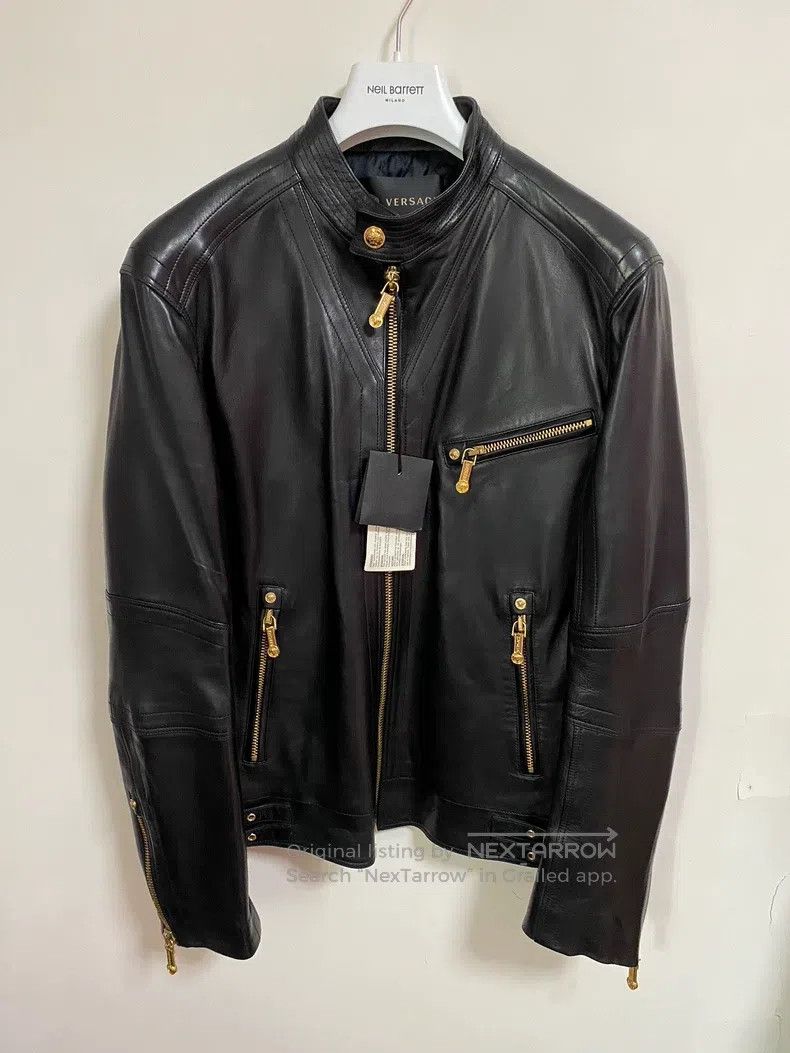 Versace Versace Main line locomotive leather clothestle padded jac Size US M / EU 48-50 / 2 - 1 Thumbnail