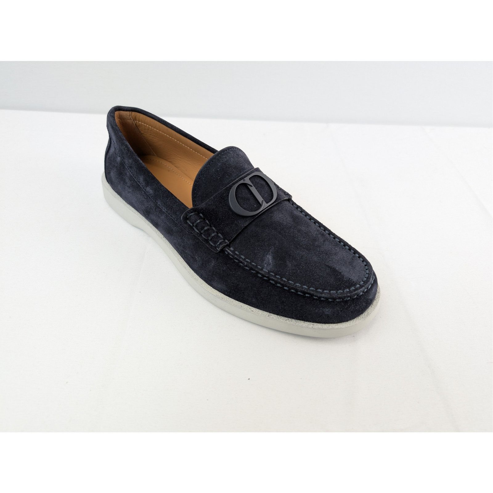 Dior o1rshd1 D'Granville suede Loafers Shoe Boots in navy blue Size US 8 / EU 41 - 3 Thumbnail
