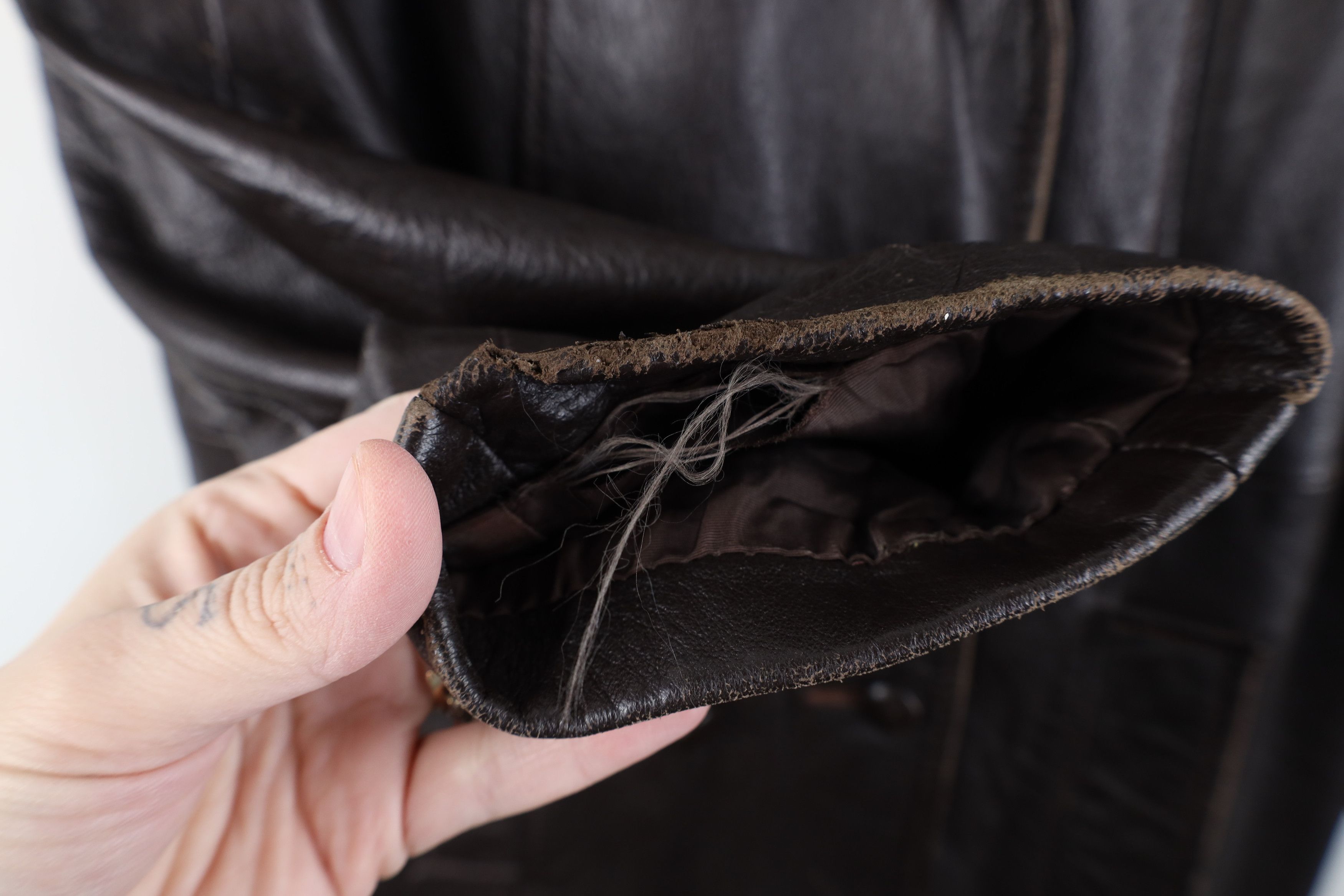 Vintage Vintage 70s Streetwear Leather Double Breasted Trench Coat Size L / US 10 / IT 46 - 7 Thumbnail