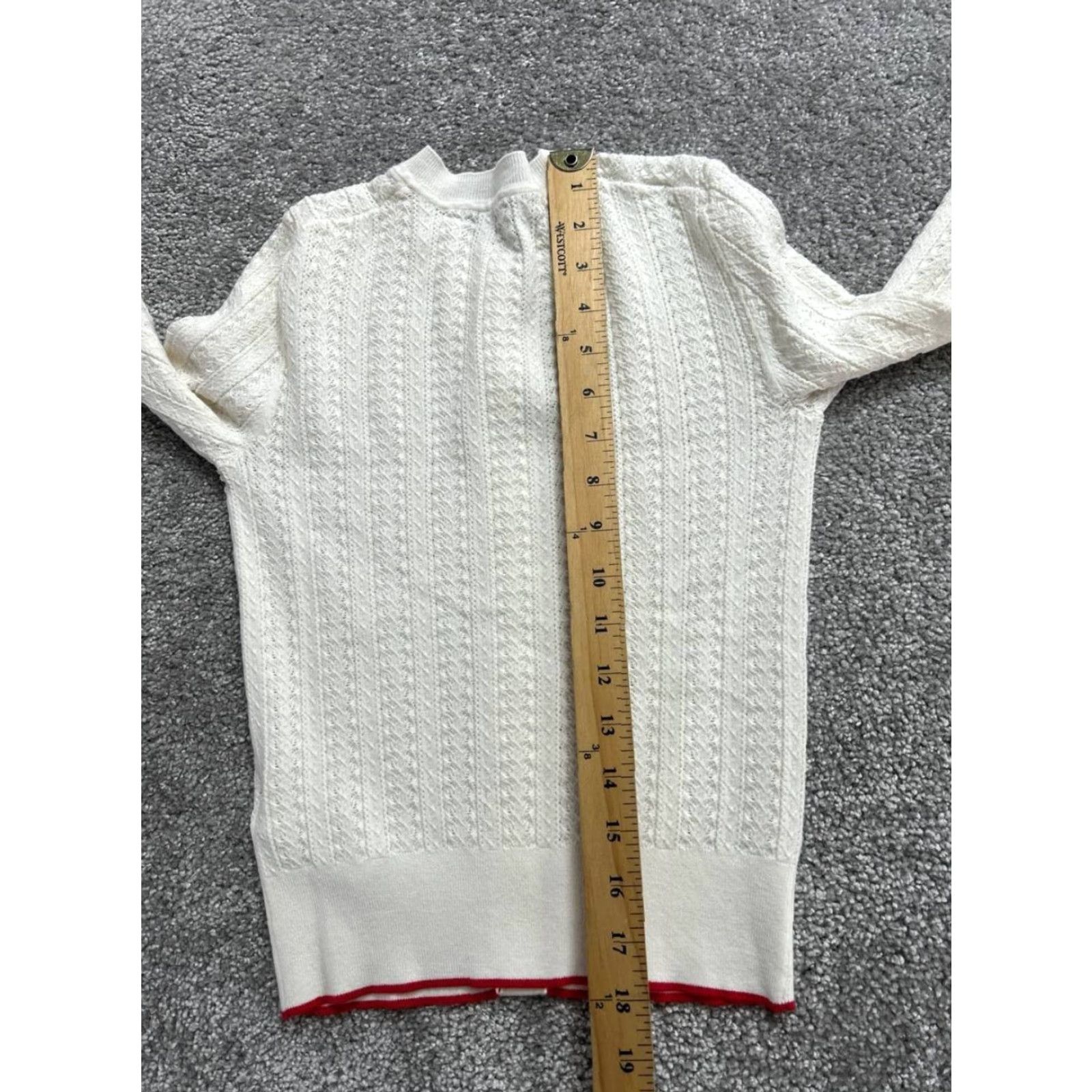 Madewell Madewell Cardigan Sweater Womens XXS Beige Open Knit Button Front Shirt Size XXS / US 00 / IT 34 - 4 Thumbnail