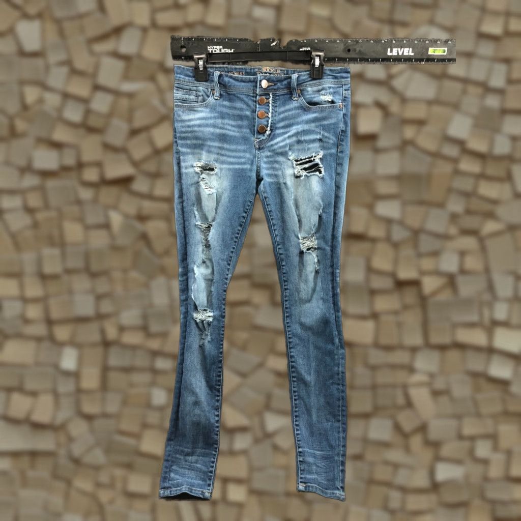 Buckle Black VINTAGE Buckle Black Fit No. 53 Skinny Jeans Womens Medium Blue 27x32 Regular Waist 30in 5-Pocket Denim Jeans Womens Jeans Distressed No Pattern Solid Size 27" / US 4 / IT 40 - 1 Thumbnail