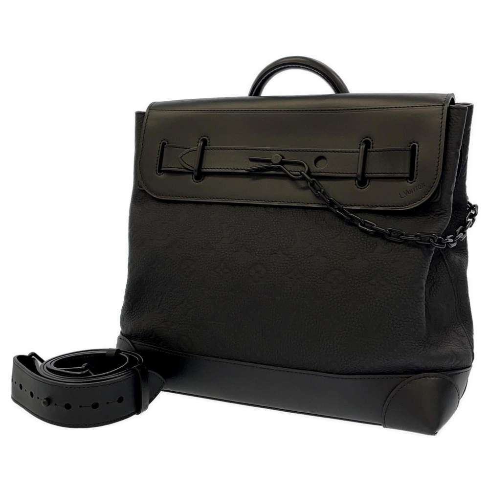 Louis Vuitton City Steamer PM Calf Leather Shoulder Bag Black