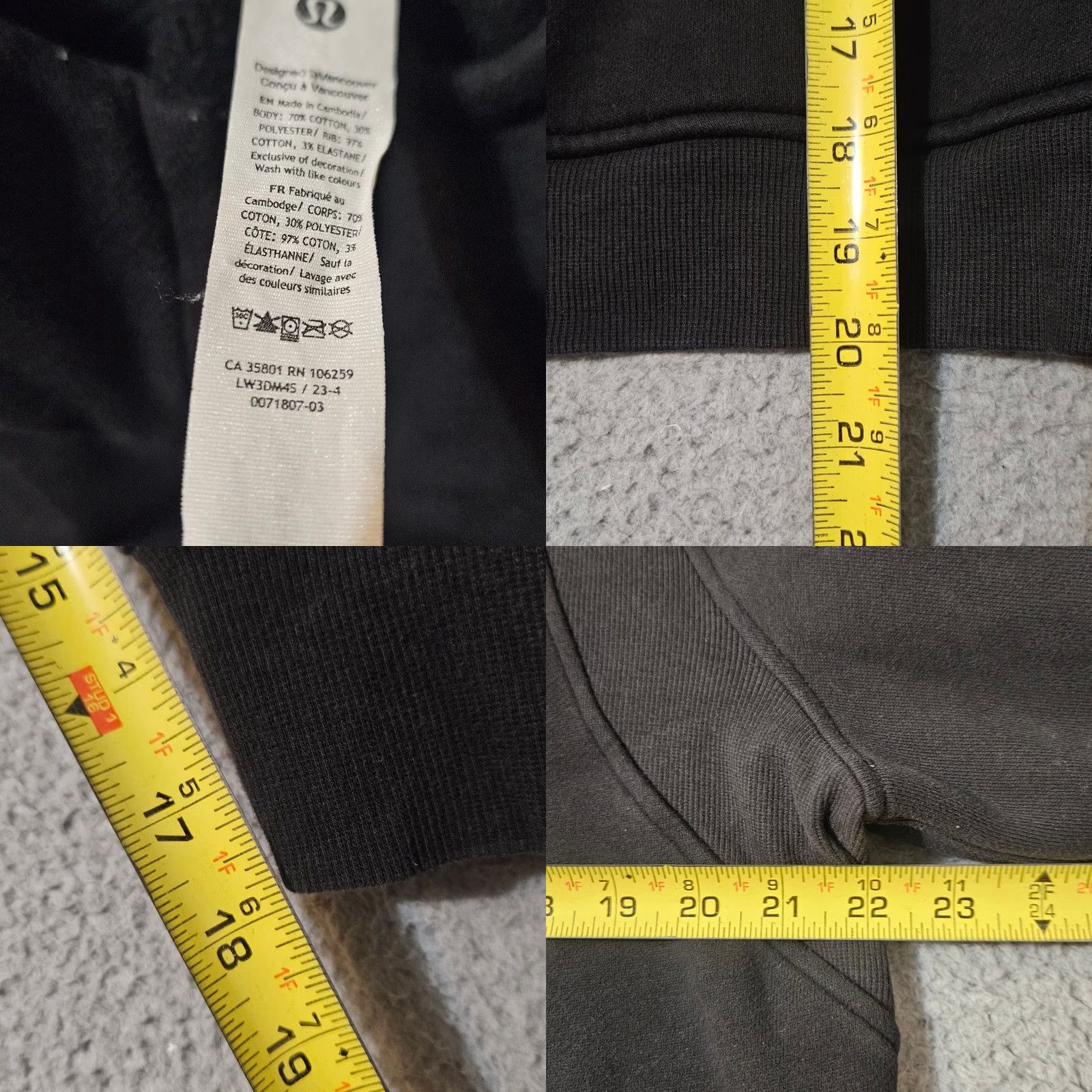Lululemon Lululemon Hoodie Oversized 1/2 Zip Black M/L Size M / US 6-8 / IT 42-44 - 8 Thumbnail