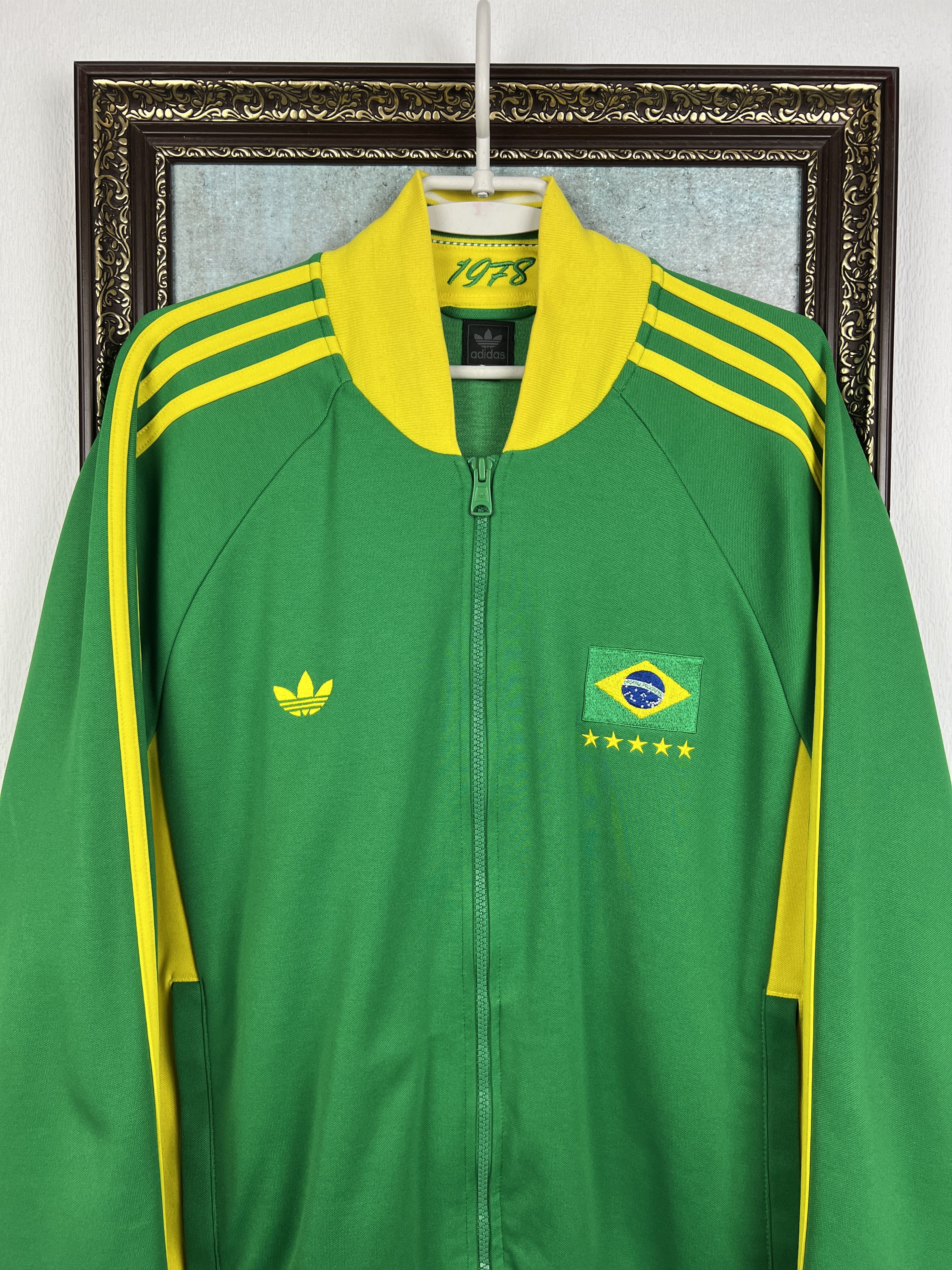Adidas Originals Brazil Football Jacket Soccer World Cup Track Top Size US L / EU 52-54 / 3 - 2 Thumbnail