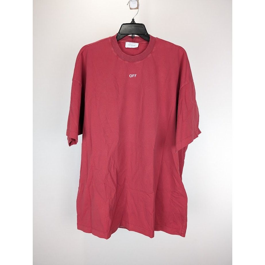 Off-White o1rshd1 Matthew Over S/S Tee in Rio Red Grey Size US S / EU 44-46 / 1 - 2 Thumbnail
