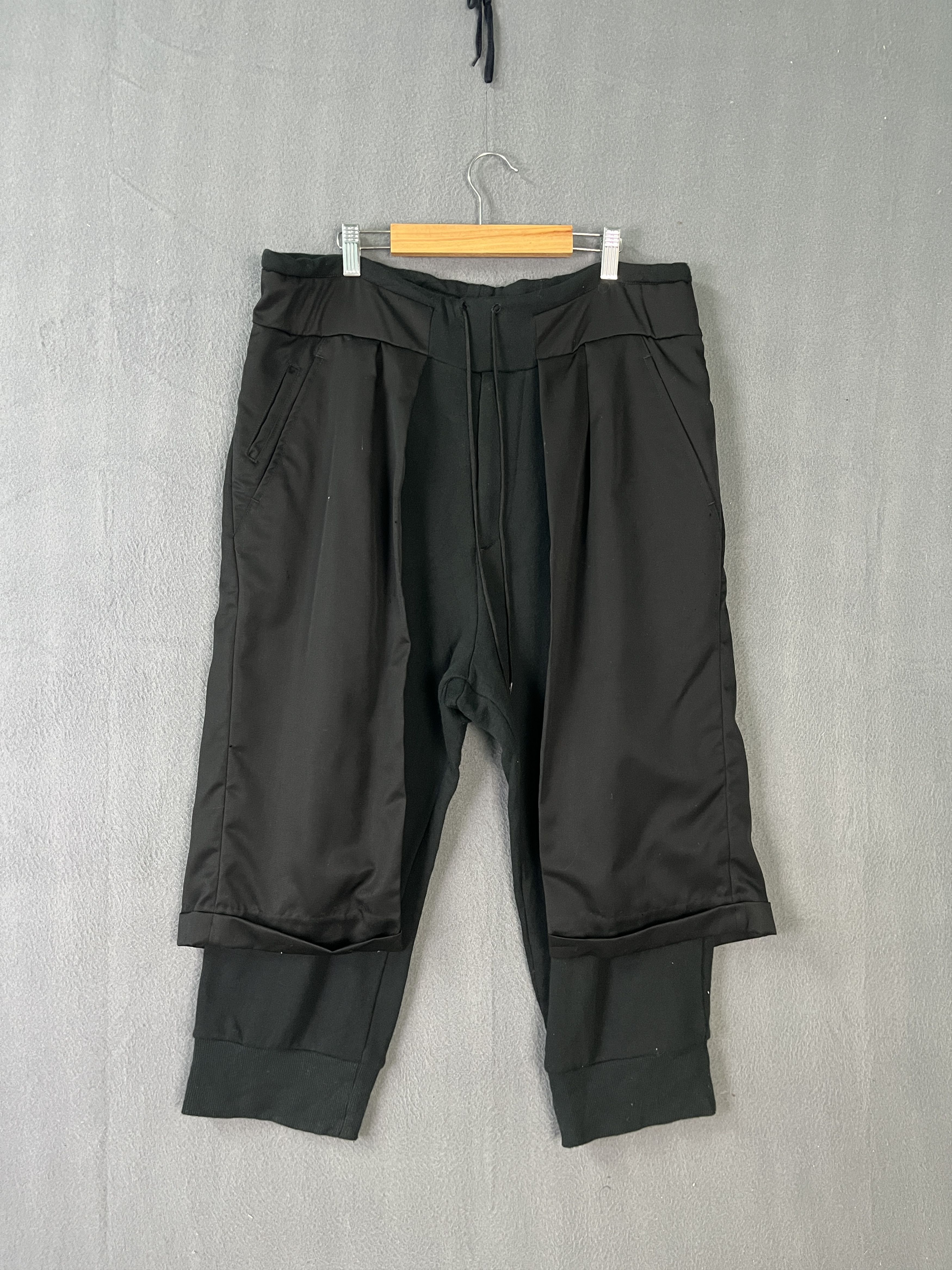 Japanese Brand SISE Double Layer Dropped Crotch Cropped Pants Made in Japan Size US 34 / EU 50 - 2 Thumbnail