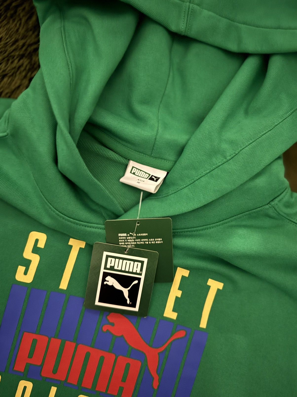 Puma [M] Balansa x Puma Graphic Print Relaxed Fit Hoodie Green Size US M / EU 48-50 / 2 - 3 Thumbnail
