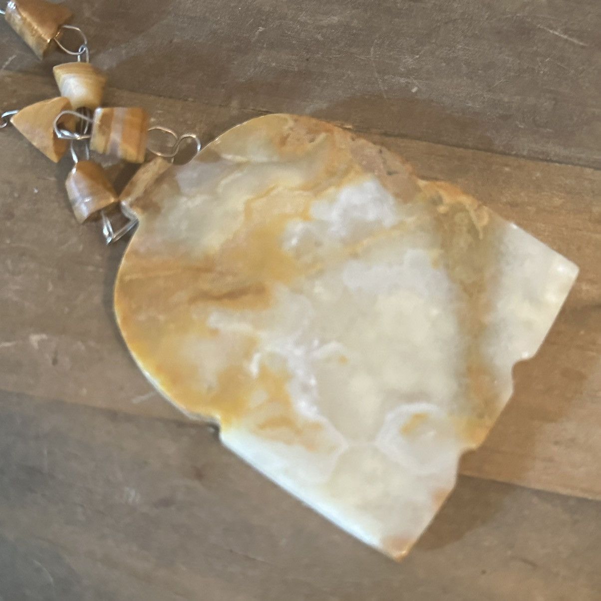 Vintage Vintage Mexican carved onyx Aztec Mayan pendant necklace Size ONE SIZE - 4 Thumbnail