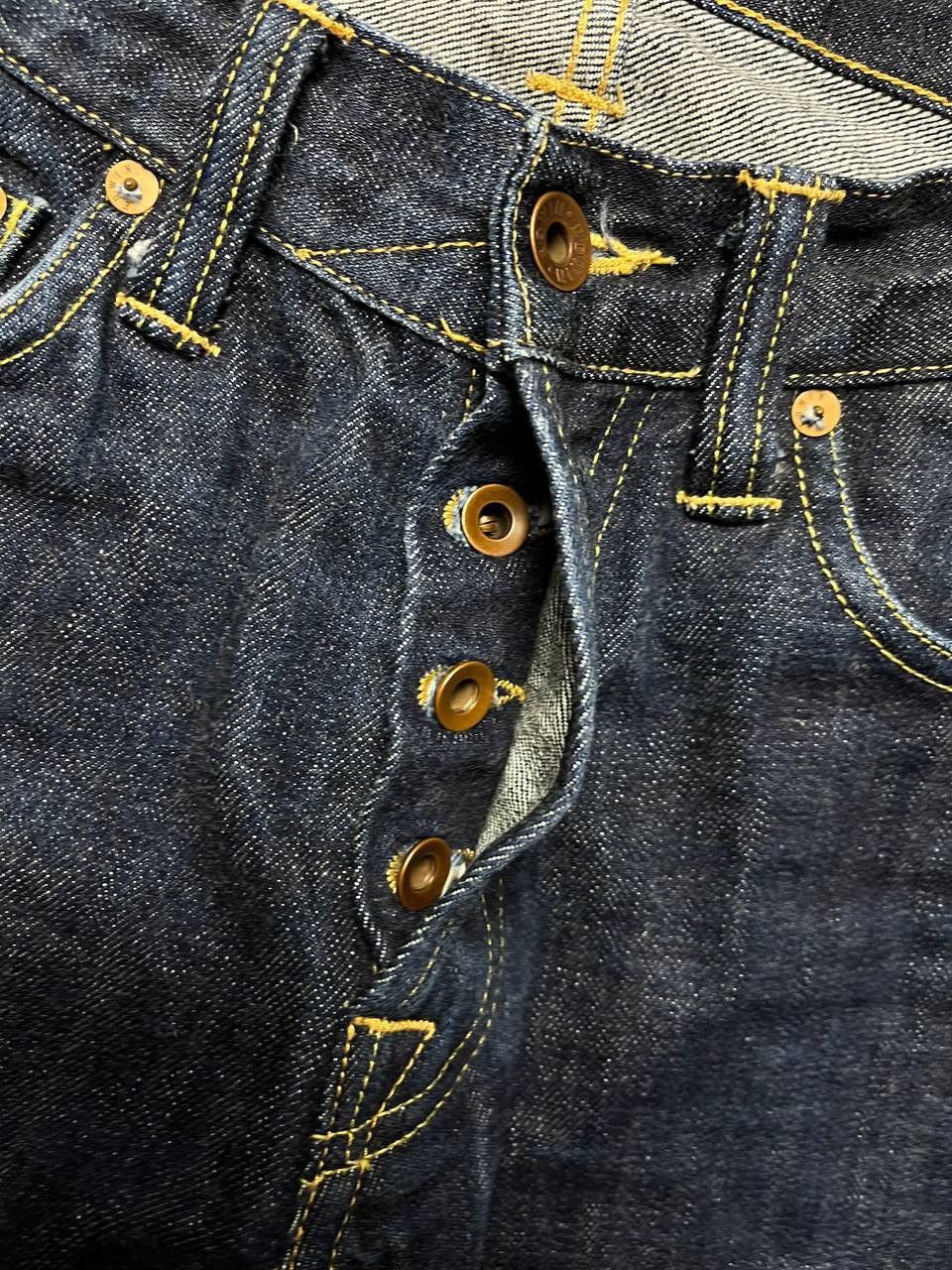 Edwin 🇯🇵Edwin Selvedge Denim Japan Samurai Custom Logo Size US 34 / EU 50 - 5 Thumbnail