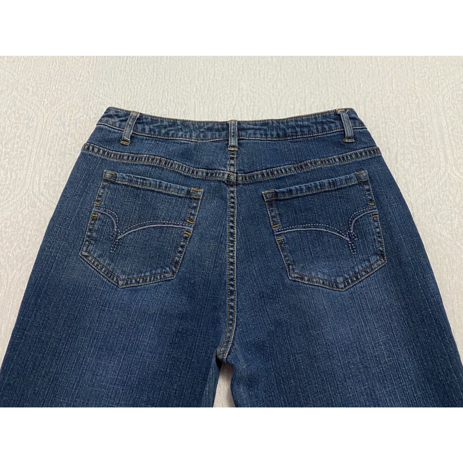 Vintage VINTAGE L.A. Blues Melrose Jeans 9 M High Rise Boot Cut Stretch 32×32 Blue Denim Cotton Spandex 5-Pocket Womens Jeans Size 24" / US 00 / IT 34 - 3 Thumbnail