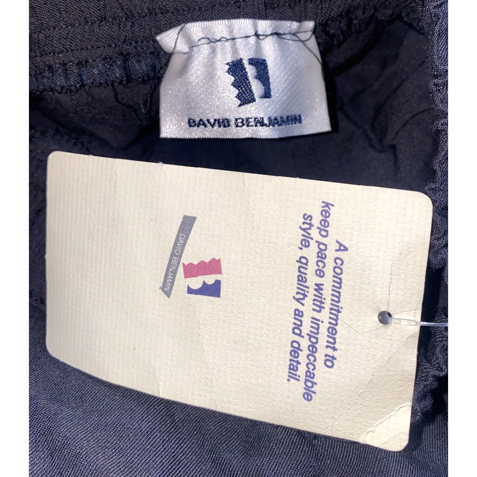 Vintage David Benjamin Womens Pants Casual Black Polyester Rayon Size 25 Inseam 28 NWT Regular Size 42" / US 20 - 5 Thumbnail
