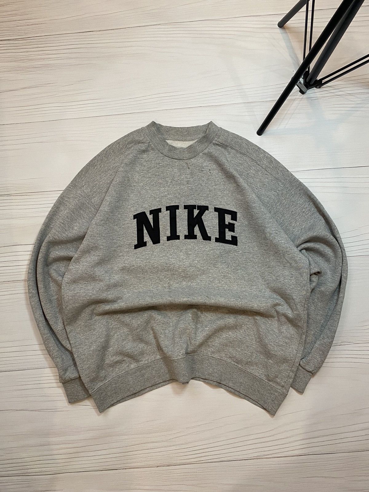 Nike Vintage 90’s Nike Big Logo drill y2k oversize sweatshirt Size US XL / EU 56 / 4 - 1 Thumbnail