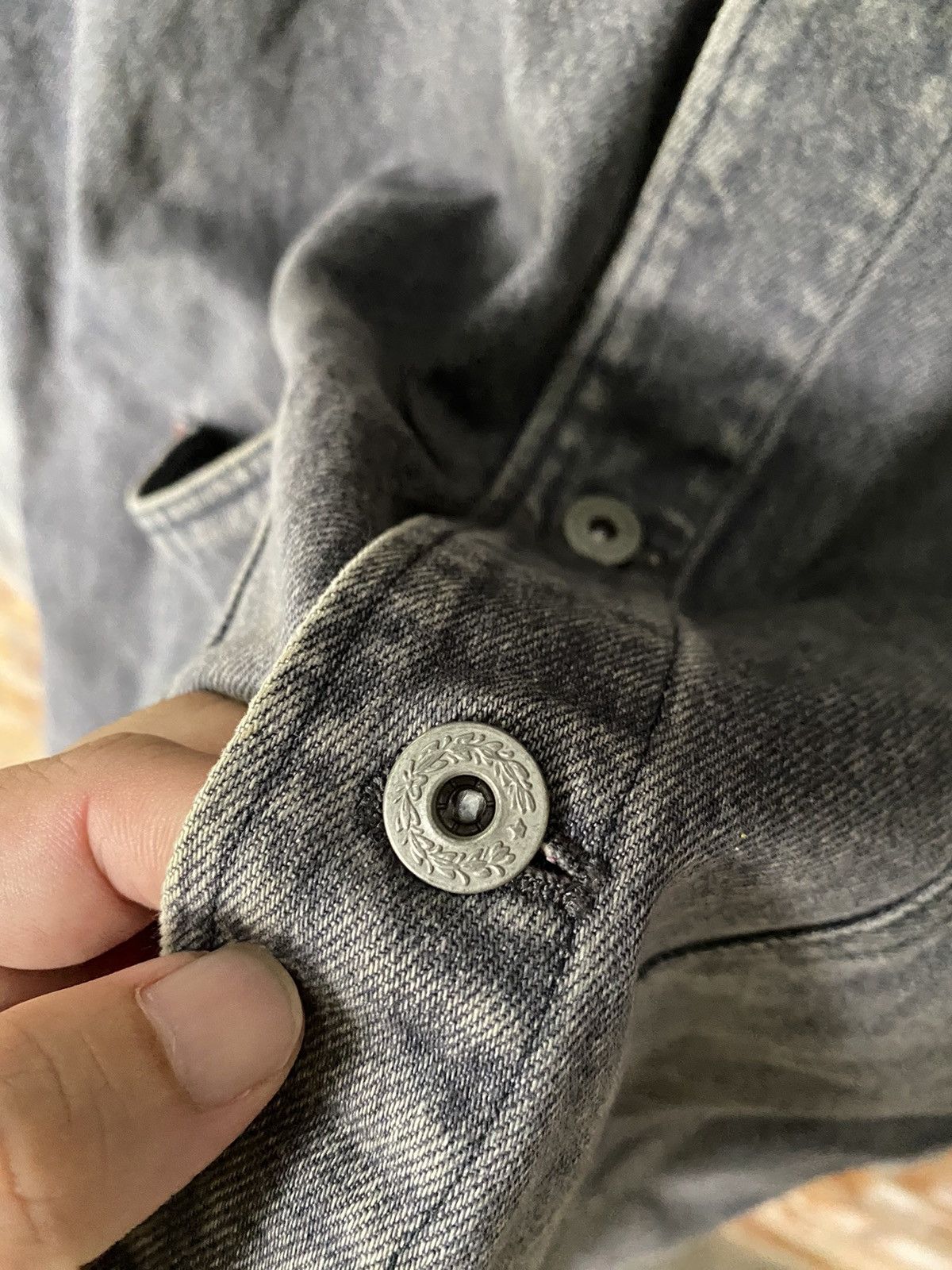 Hex Antistyle 1990s Satanic Boy face Denim Workwear Jacket Size US XL / EU 56 / 4 - 11 Thumbnail