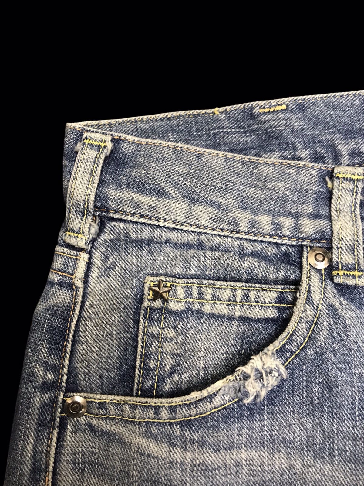 Japanese Brand 💥90s Style💥YOUNG&OLSEN LIGHT WASH SELVEDGE DENIM F381 Size US 28 / EU 44 - 9 Thumbnail