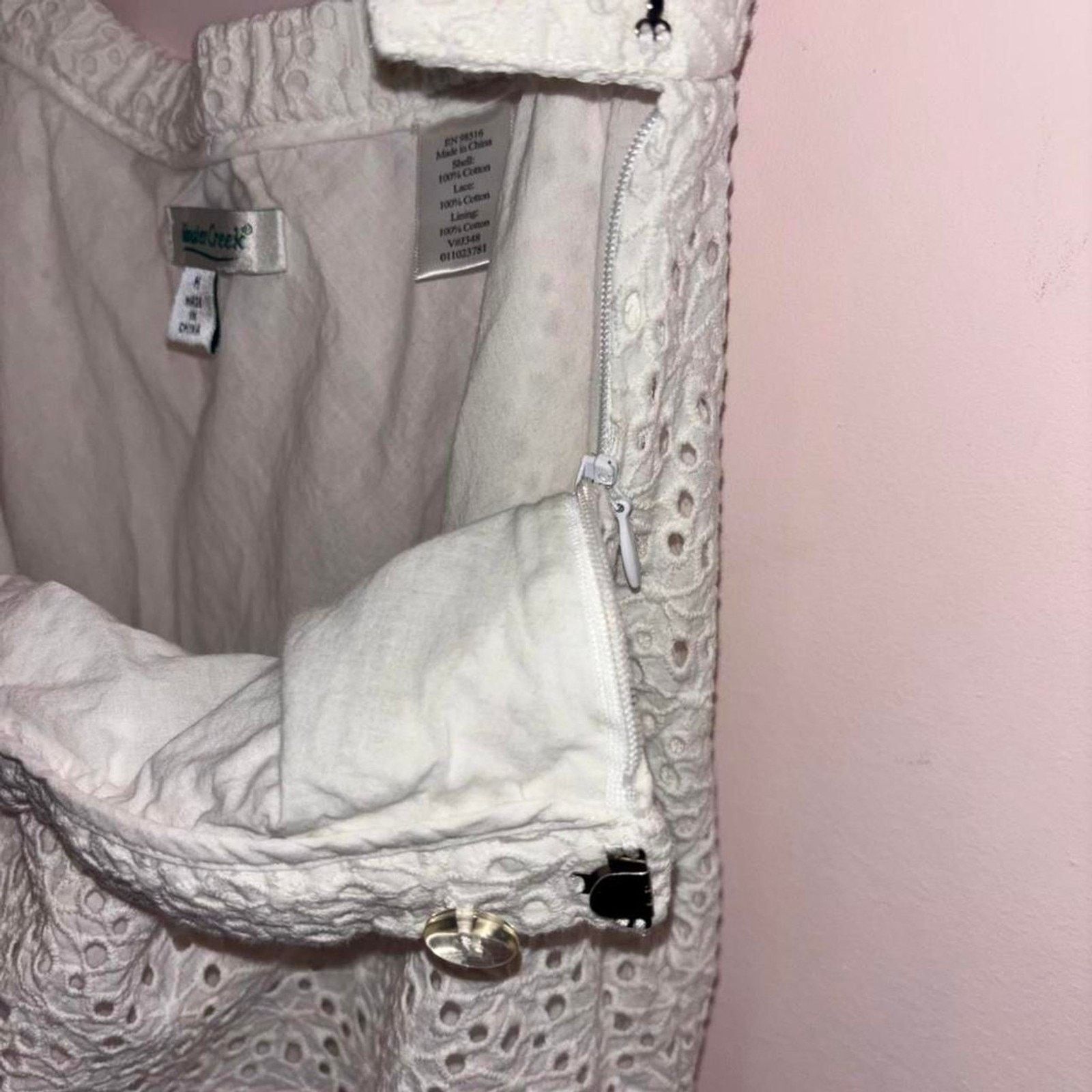 Coldwater Creek Coldwater Creek White Eyelet Flared Midi Skirt Size M Size 30" / US 8 / IT 44 - 5 Thumbnail