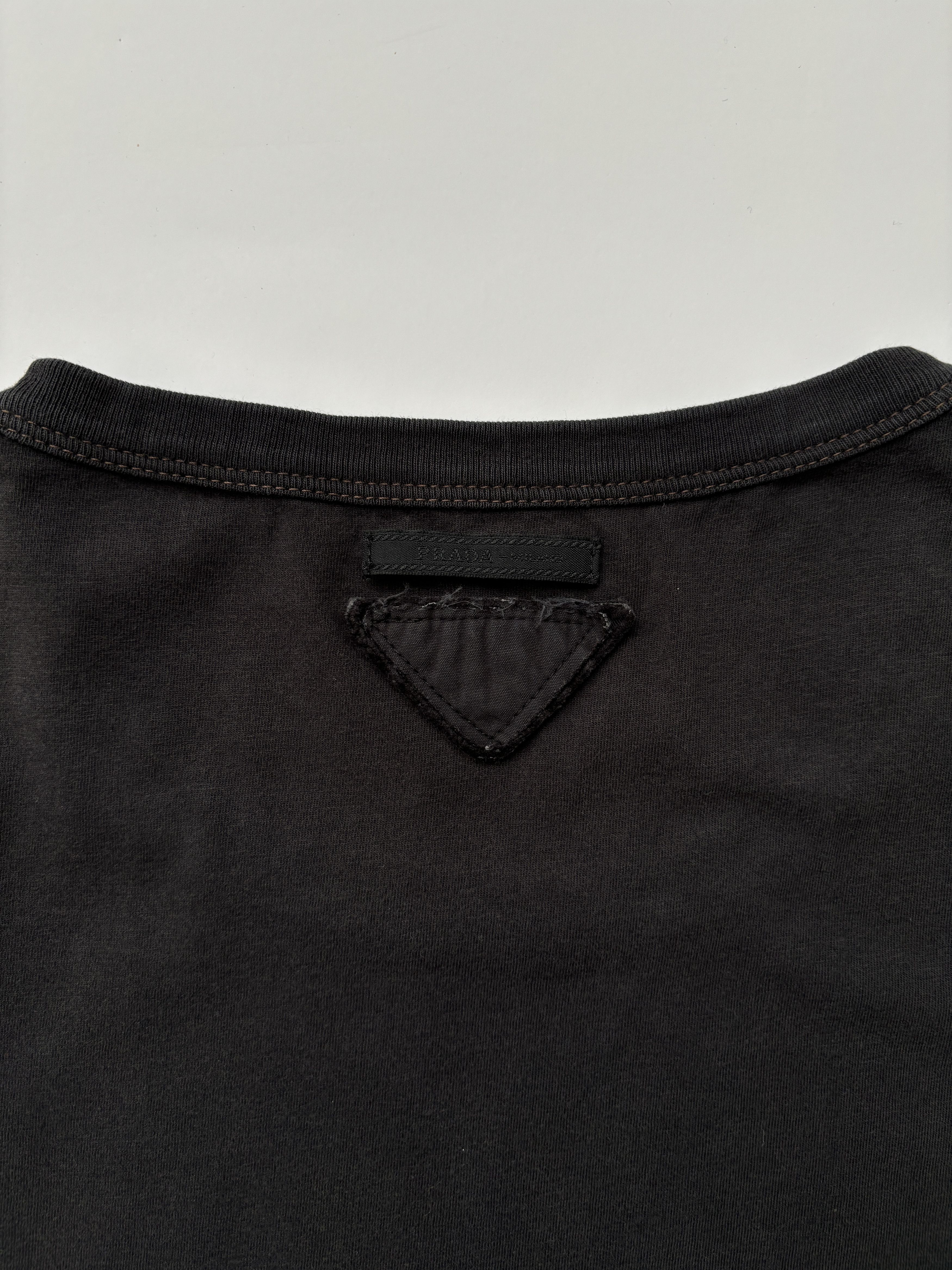 Prada ⚡️QUICK SALE⚡️Prada Washed-Out Black Short Sleeve T-Shirt Size US XL / EU 56 / 4 - 3 Thumbnail