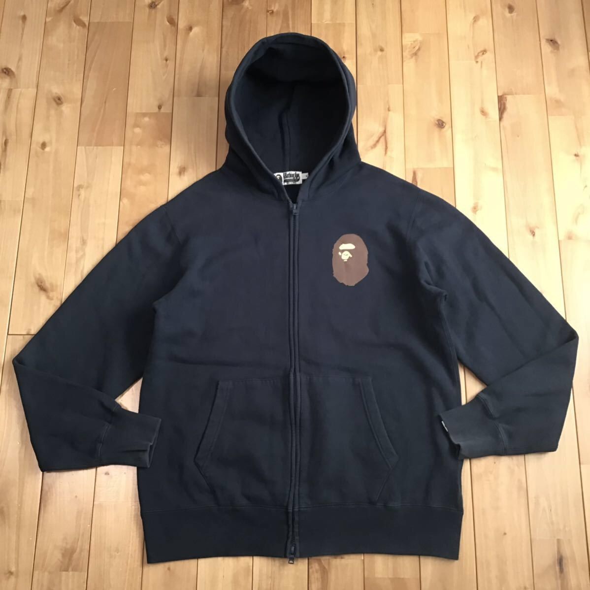 Navy bape hoodie sale