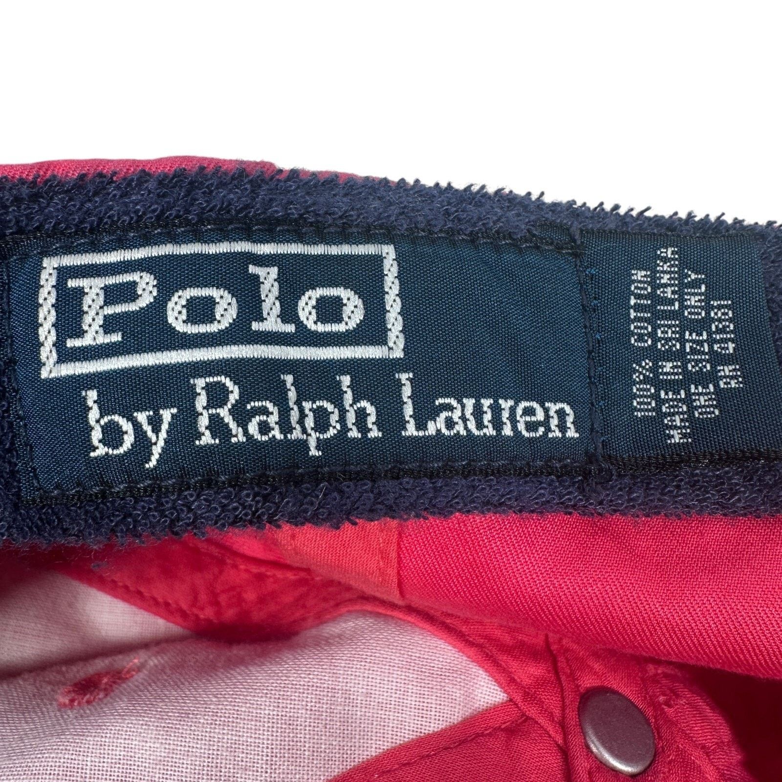 Polo Ralph Lauren Vintage Polo Ralph Lauren Dad Strapback Hat Pink Size ONE SIZE - 10 Thumbnail