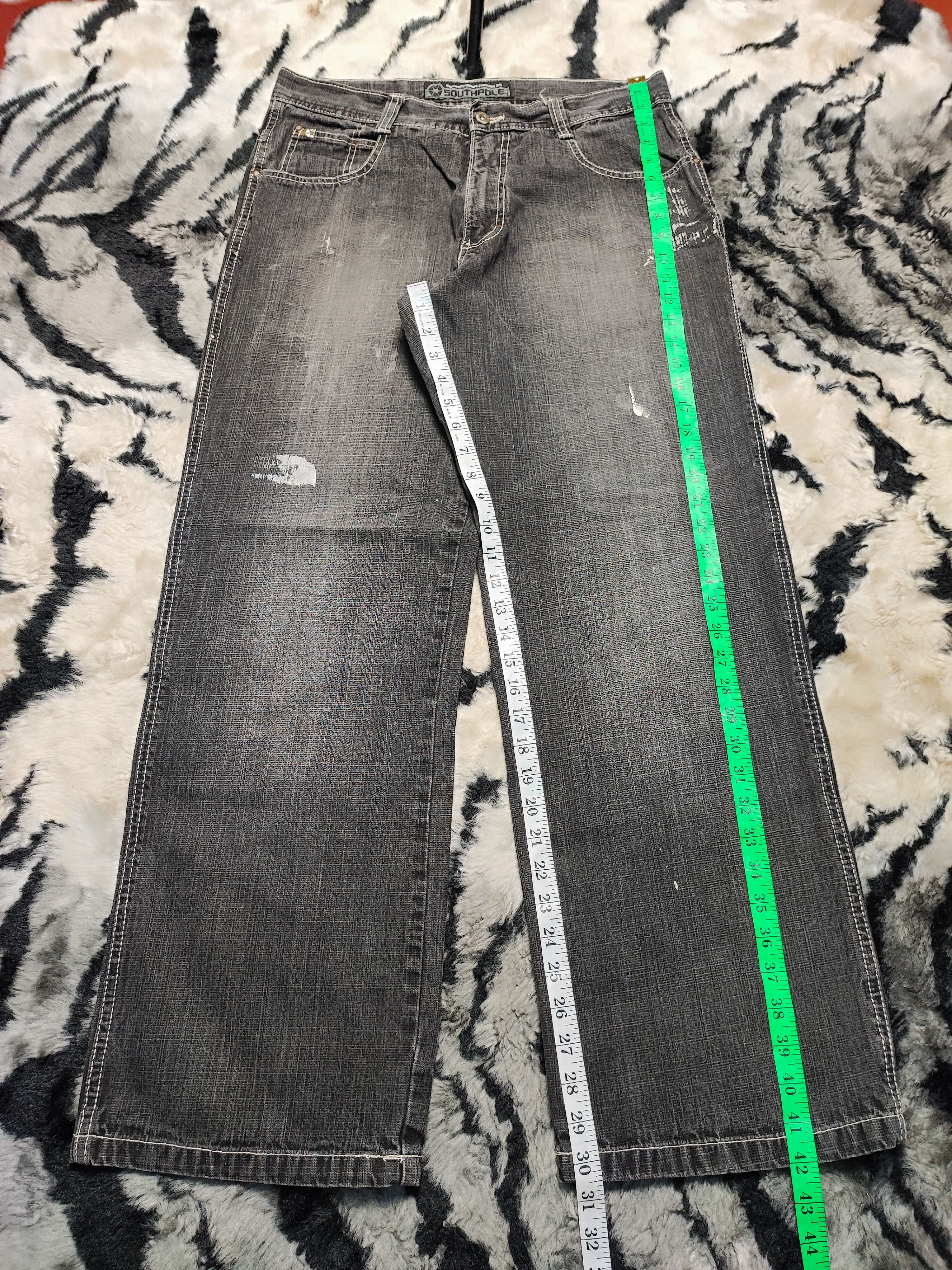 Southpole Crazy Y2K Baggy Southpole Jeans Wide Leg Grunge Skater JNCO Size US 33 - 3 Thumbnail