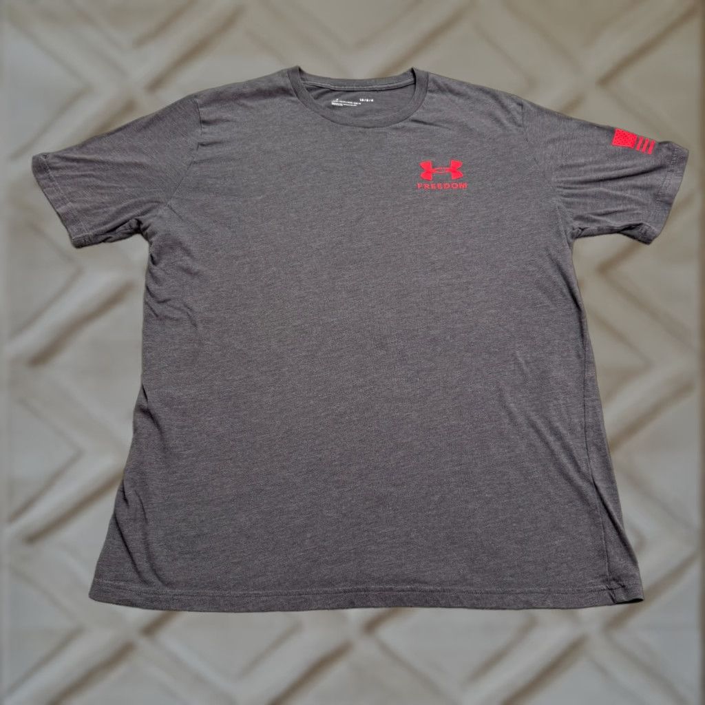 Under Armour Under Armour T-Shirt Mens Large Gray Crew Neck Short Sleeve Relaxed Fit Activewear Tee Size US L / EU 52-54 / 3 - 1 Thumbnail