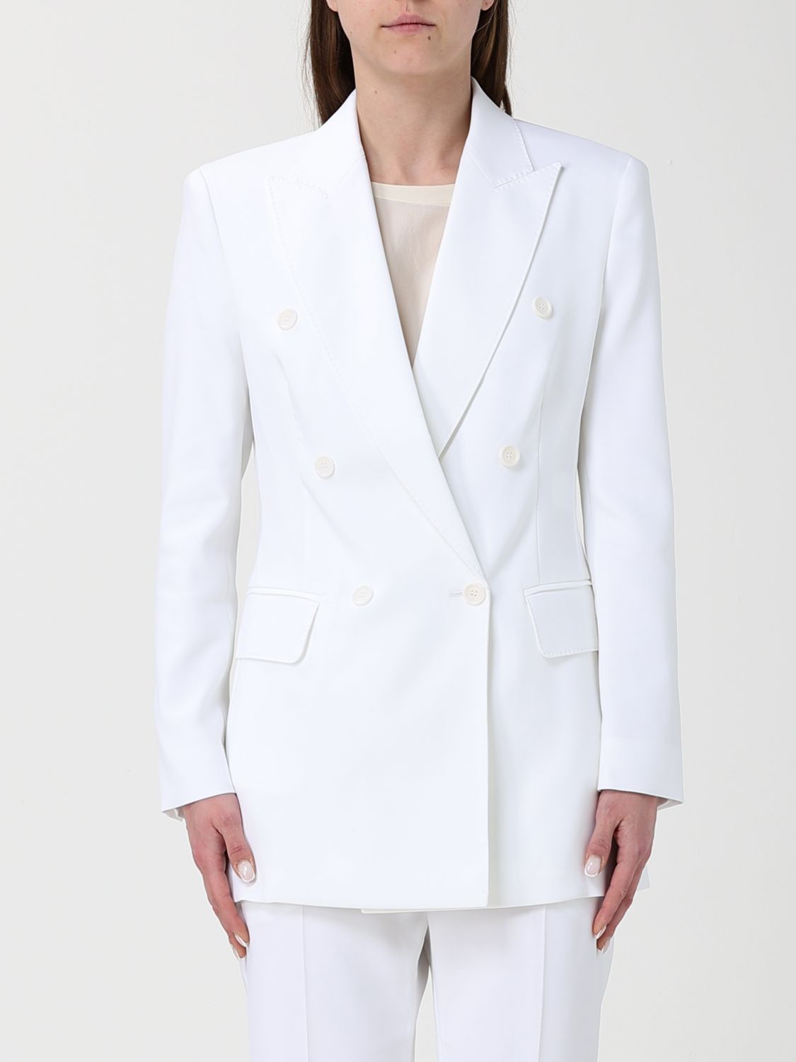 Max Mara Max Mara Jacket Woman White Size XS / US 0-2 / IT 36-38 - 1 Thumbnail