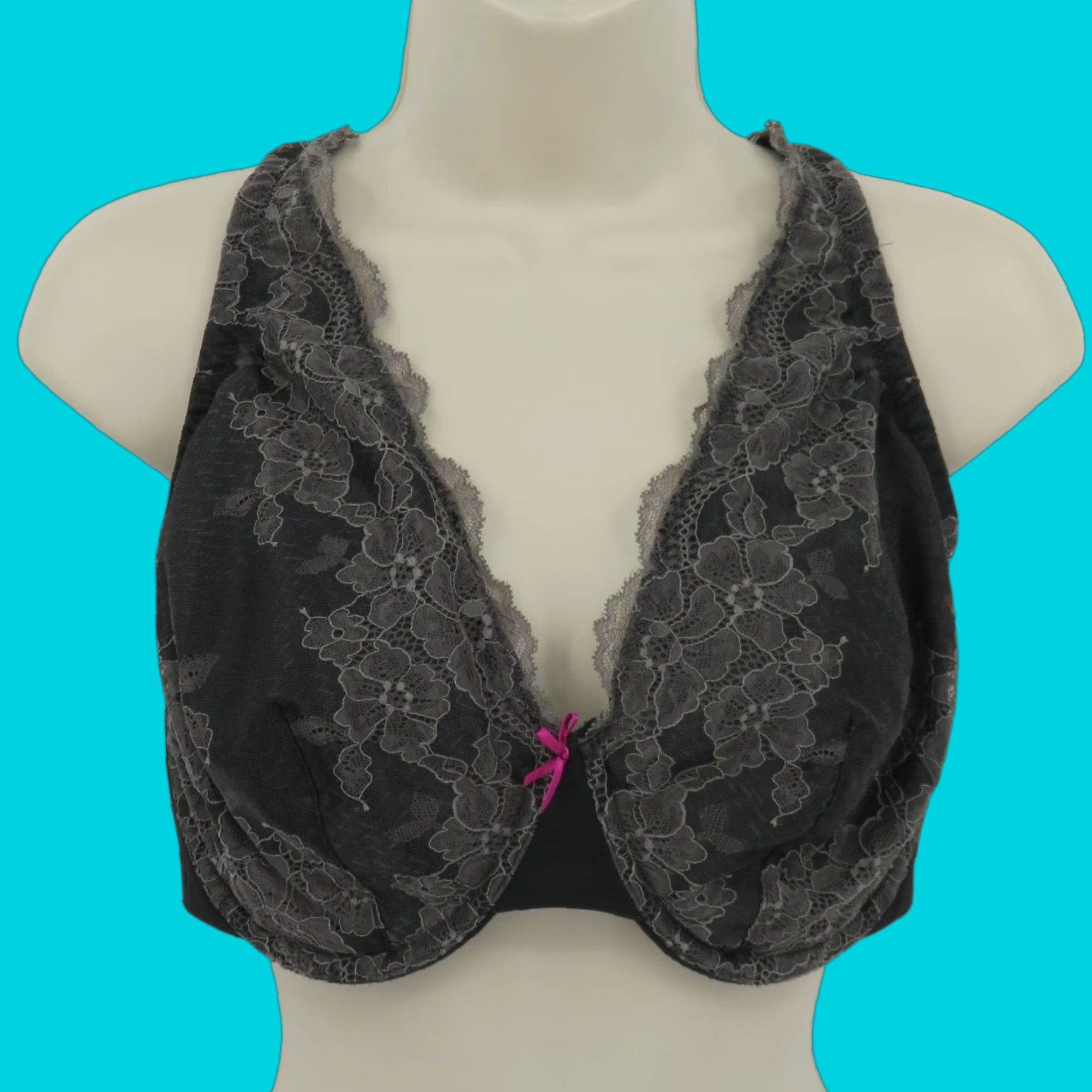 Vintage **Cacique 44D Underwired Lightly Lined Full Coverage Bra Black** User: **Cacique 44D Lightly Lined Full Coverage Bra Black** Size ONE SIZE - 1 Thumbnail