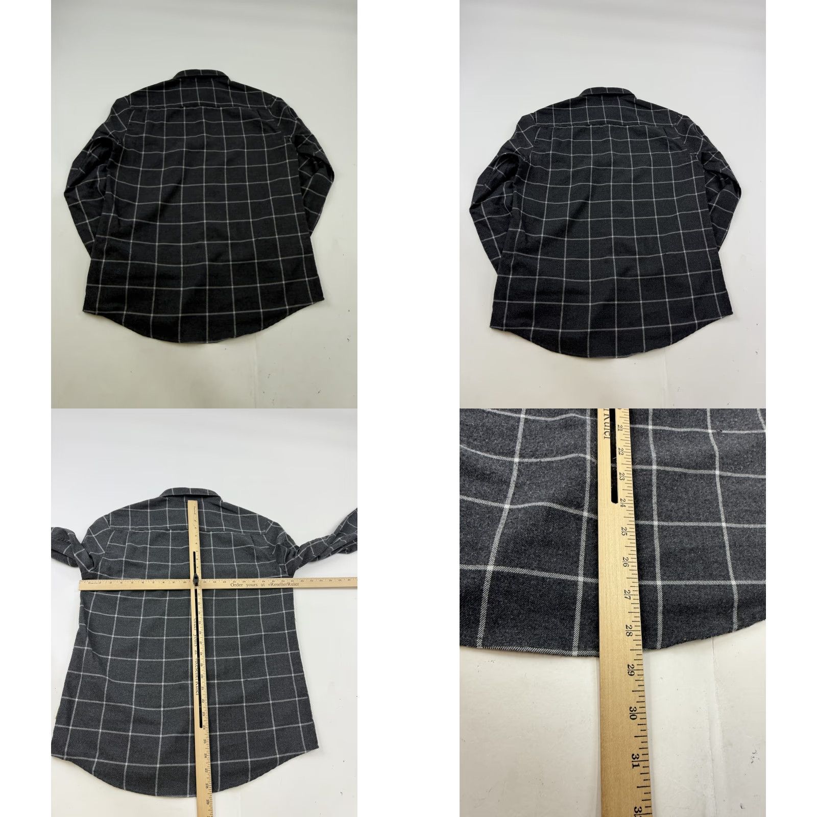 Vintage 7 Diamonds Shirt Mens Small Gray Plaid Flannel Long Sleeve Button Front Casual Size US S / EU 44-46 / 1 - 8 Thumbnail