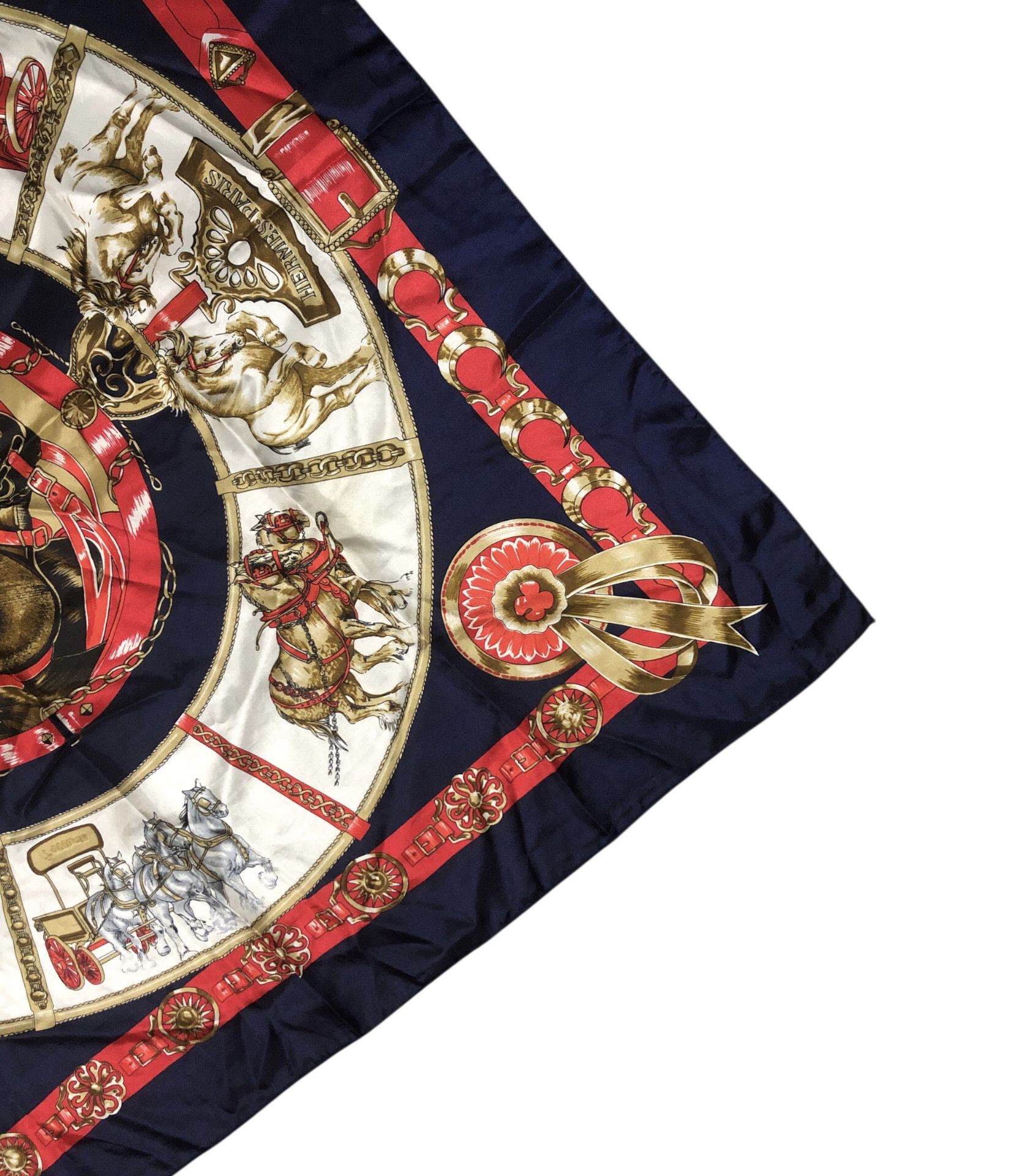 Vintage Vintage HERMÈS "Chevaux De Trait" Silk Scarf Size ONE SIZE - 6 Thumbnail