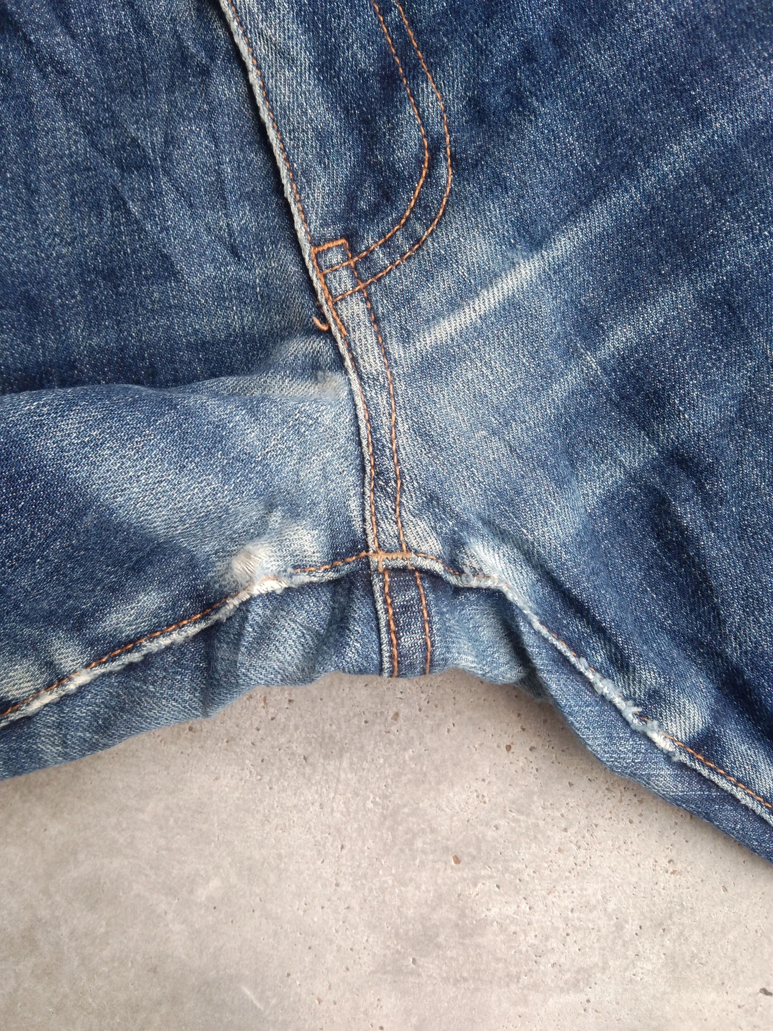 Renoma Vintage Distressed Renoma Homme Blue Washed Jeans 31x30 Size US 31 - 7 Thumbnail