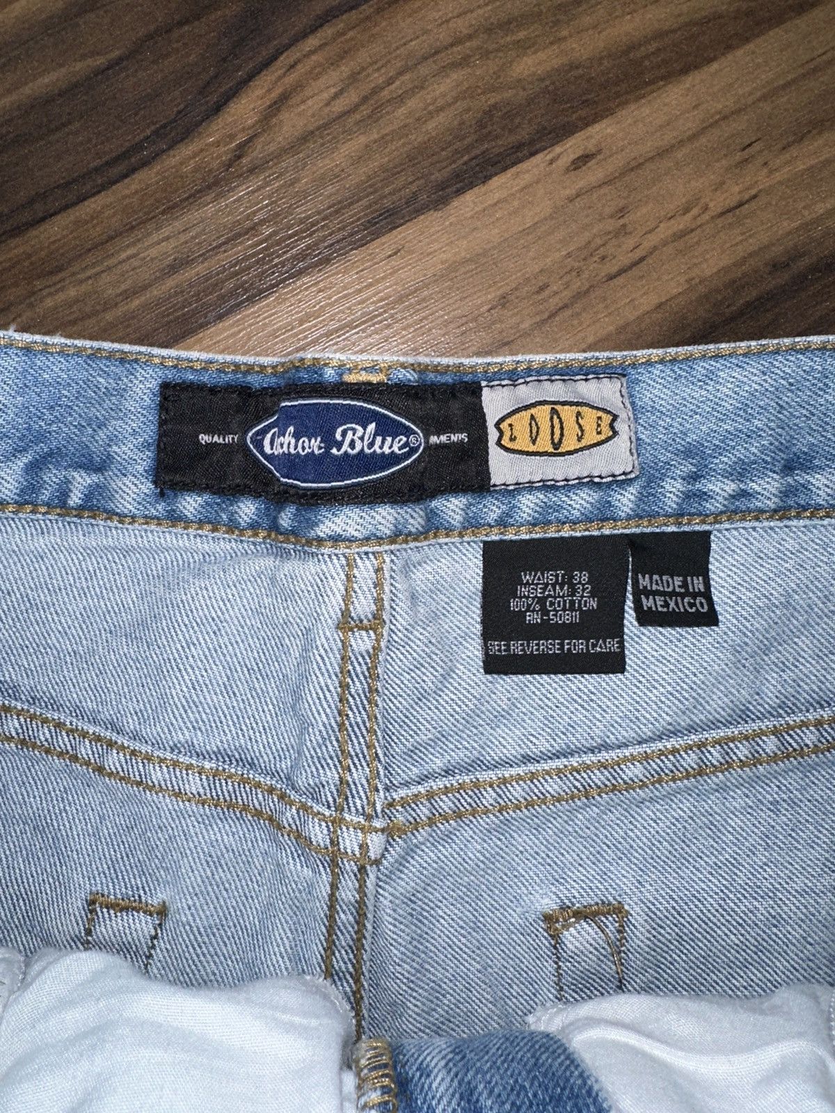 Anchor Blue × Vintage Vtg Y2K Anchor Blue LOOSE Baggy Rave Jean Pants W38 Size US 38 / EU 54 - 7 Thumbnail