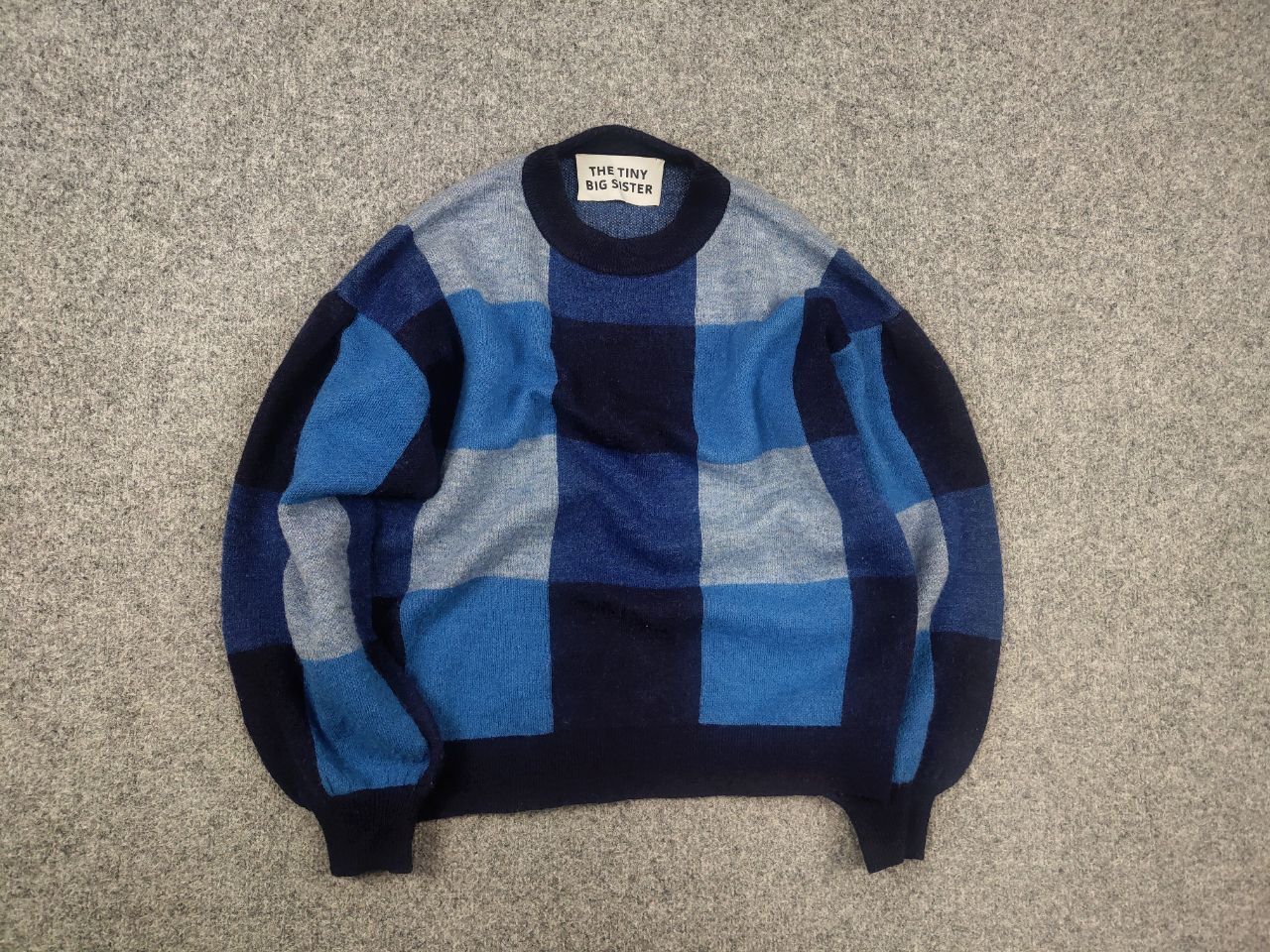 Vintage The Tiny Big Sister Design Wool pattern Sweater wide sleeves Size XXS / US 00 / IT 34 - 2 Thumbnail