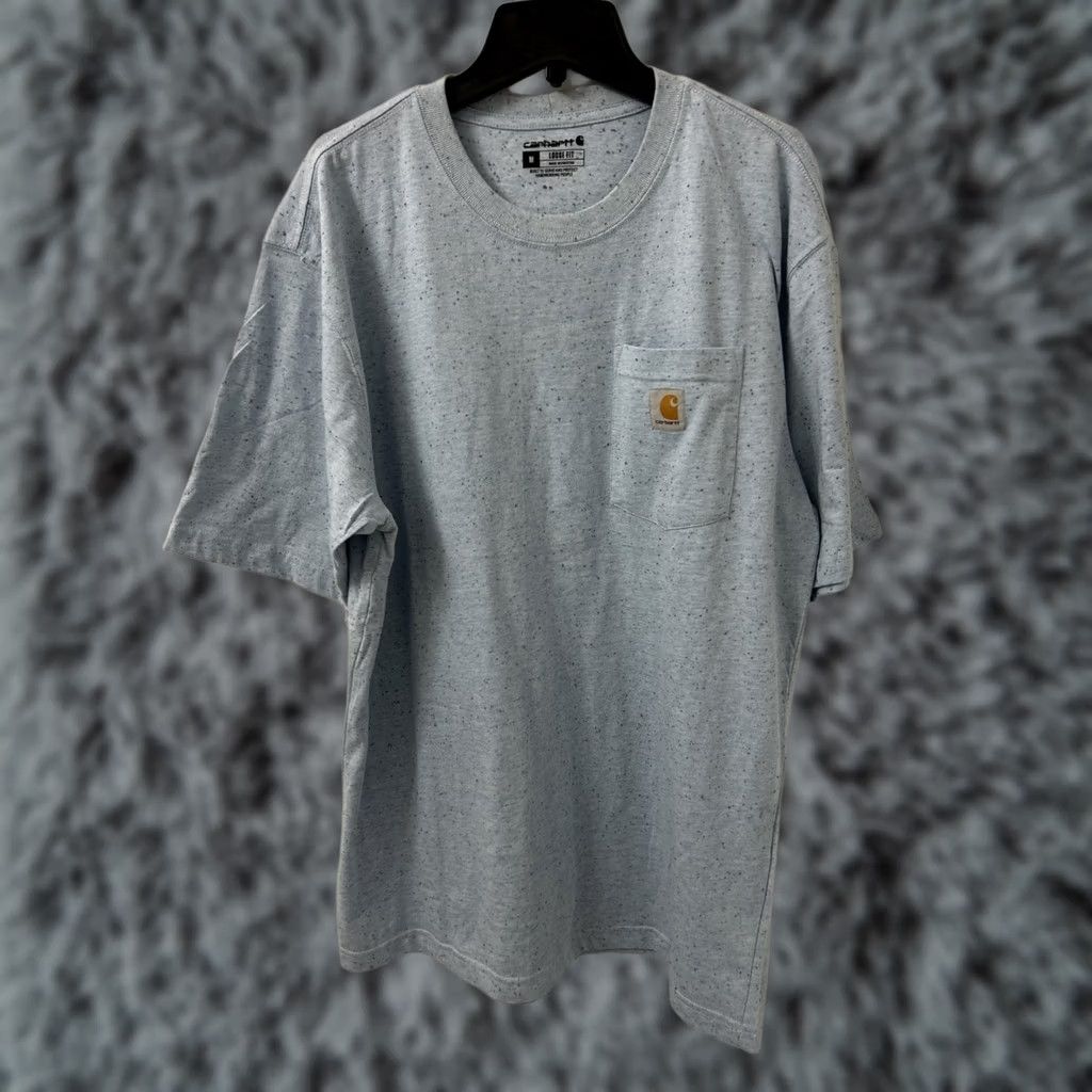 Carhartt Carhartt Shirt Mens Medium Blue Loose Fit Heavyweight Pocket S/S Speckled T-Shirt Size US M / EU 48-50 / 2 - 1 Thumbnail