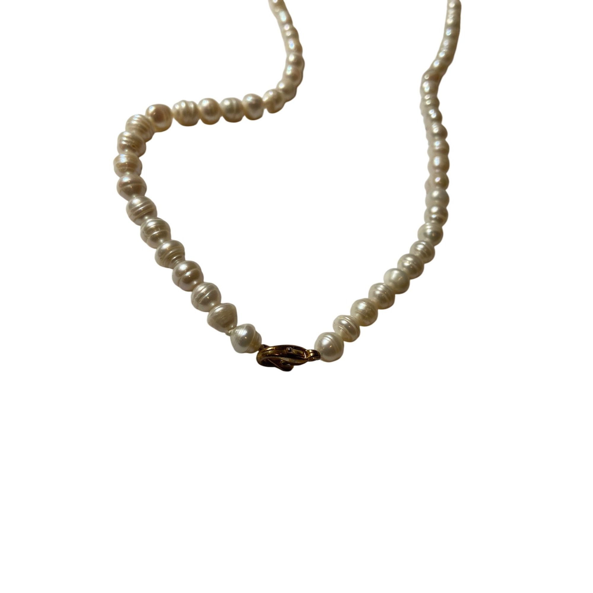 Other Freshwater Genuine Pearl Necklace W/Gold-Plated Clasp - 18" Size ONE SIZE - 9 Thumbnail