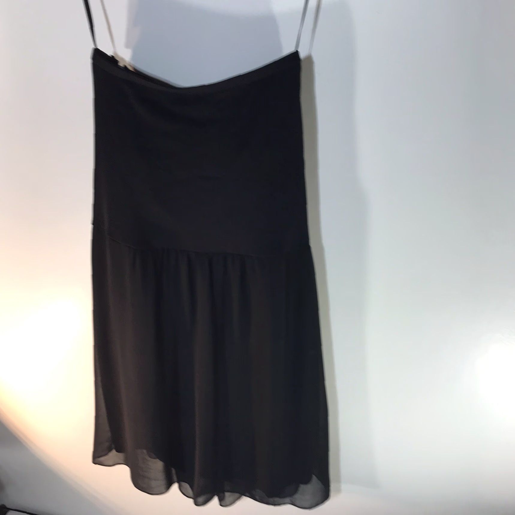 Vintage Sangria Black Strapless Ruffles Beading Sheer Formal Dress Womens Size 10P Size L / US 10 / IT 46 - 5 Thumbnail