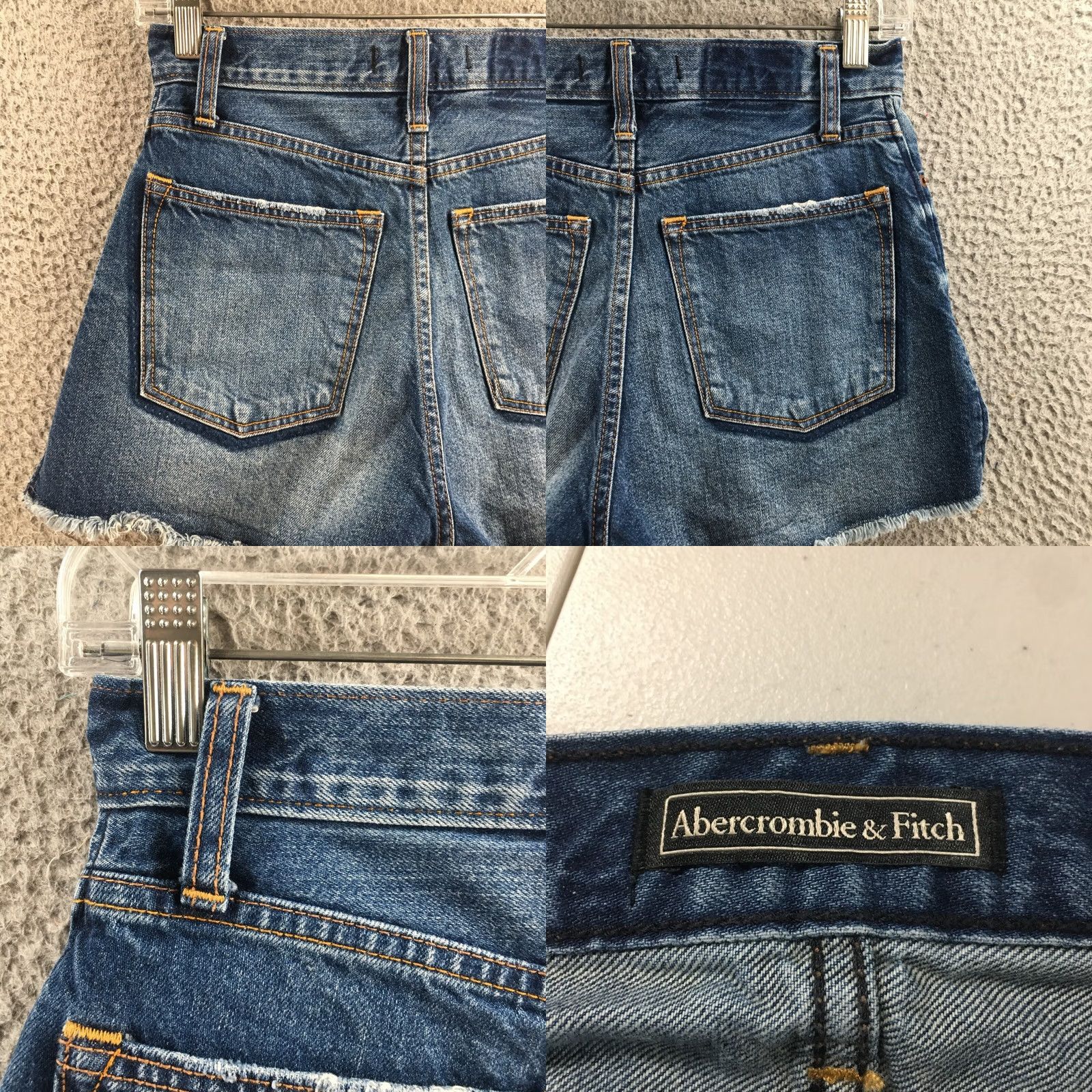 Abercrombie & Fitch Abercrombie & Fitch Cut-Off Shorts Womens 24/2 Blue Denim Pocket Vintage No? Size 42" / US 20 - 9 Thumbnail