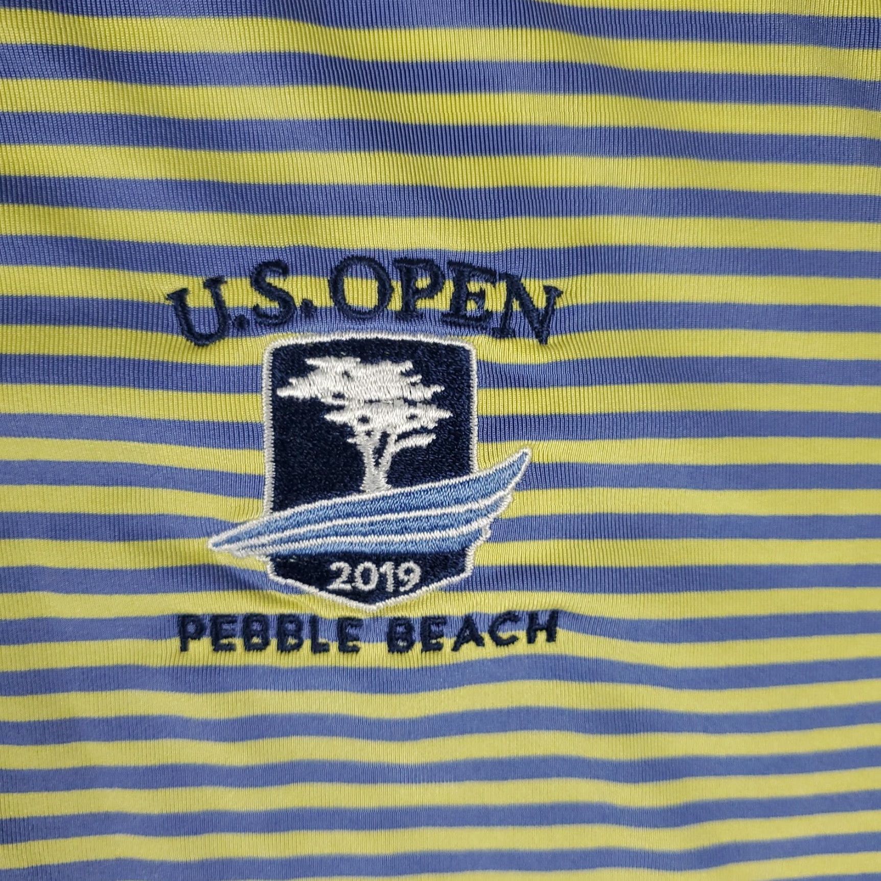 Ralph Lauren Ralph Lauren RLX Polo Shirt Mens Medium Striped Blue Yellow US Open Golf Size US M / EU 48-50 / 2 - 2 Thumbnail