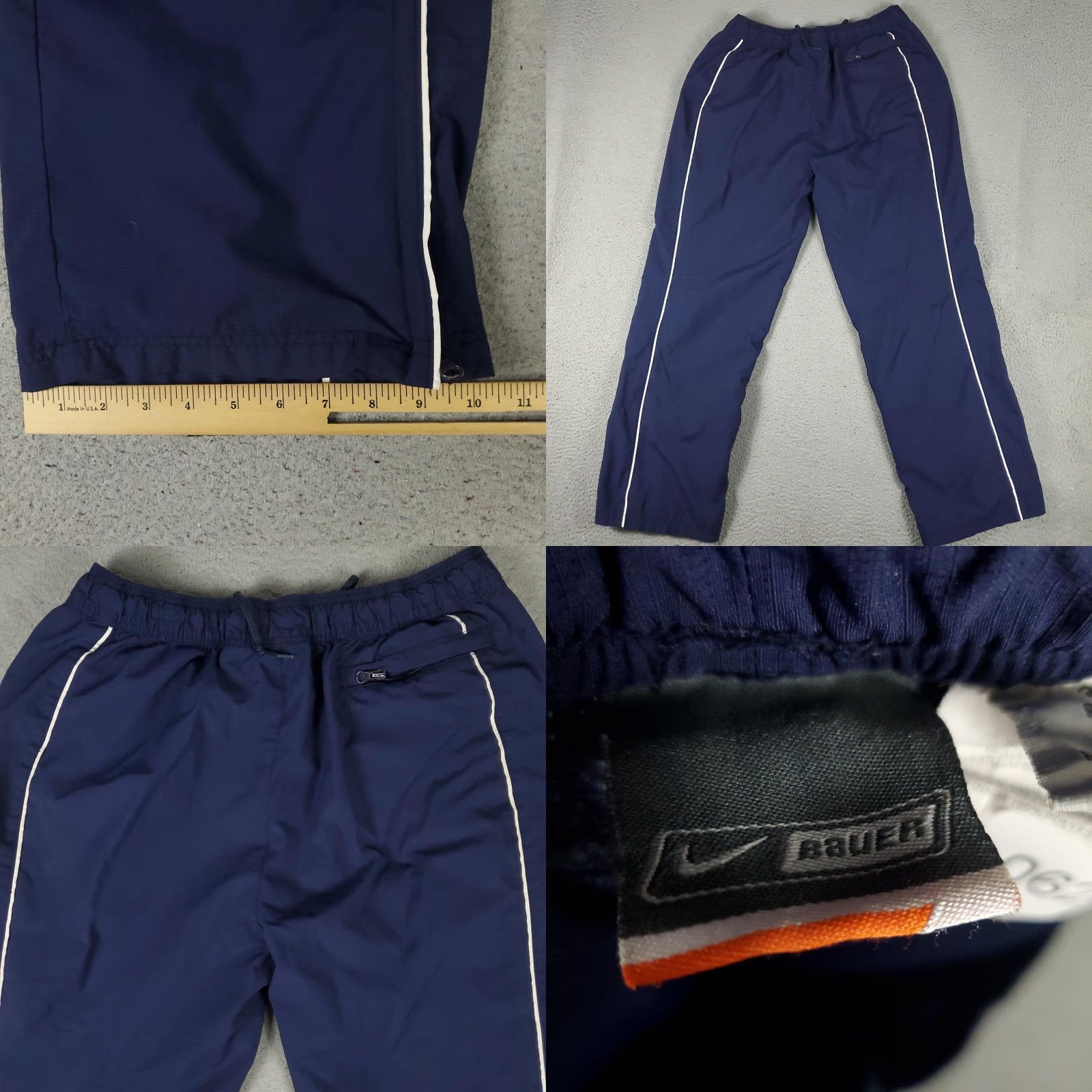 Nike VINTAGE Nike Pants Mens 2XL Navy Blue Nylon Windbreaker Athletic Logo Size US 39 - 8 Thumbnail