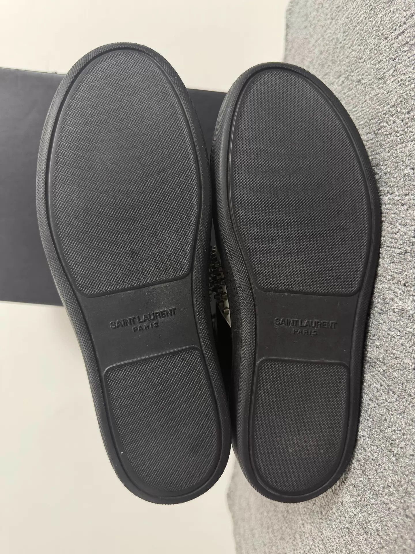 Saint Laurent Paris SLP14FW Black White Studded High-Top Sneaker 40 Size US 7 / EU 40 - 6 Thumbnail