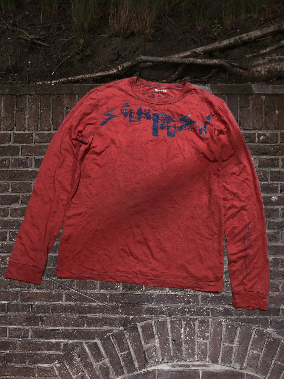 Diesel Vintage 90s Diesel Long Sleeve Black Big Logo Y2K Size US L / EU 52-54 / 3 - 1 Thumbnail