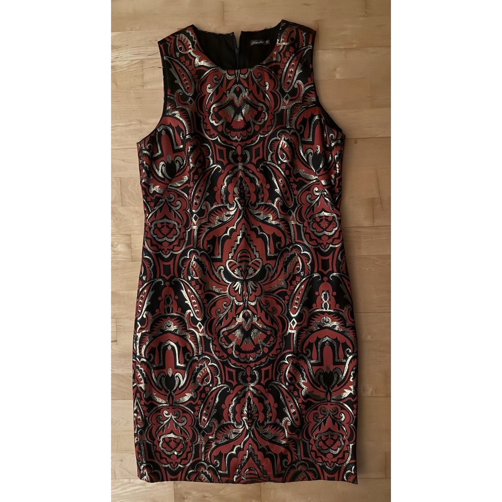 J.McLaughlin J. McLaughlin Dress Sheath Sleeveless Jacquard Stretch 10 Size L / US 10 / IT 46 - 3 Thumbnail