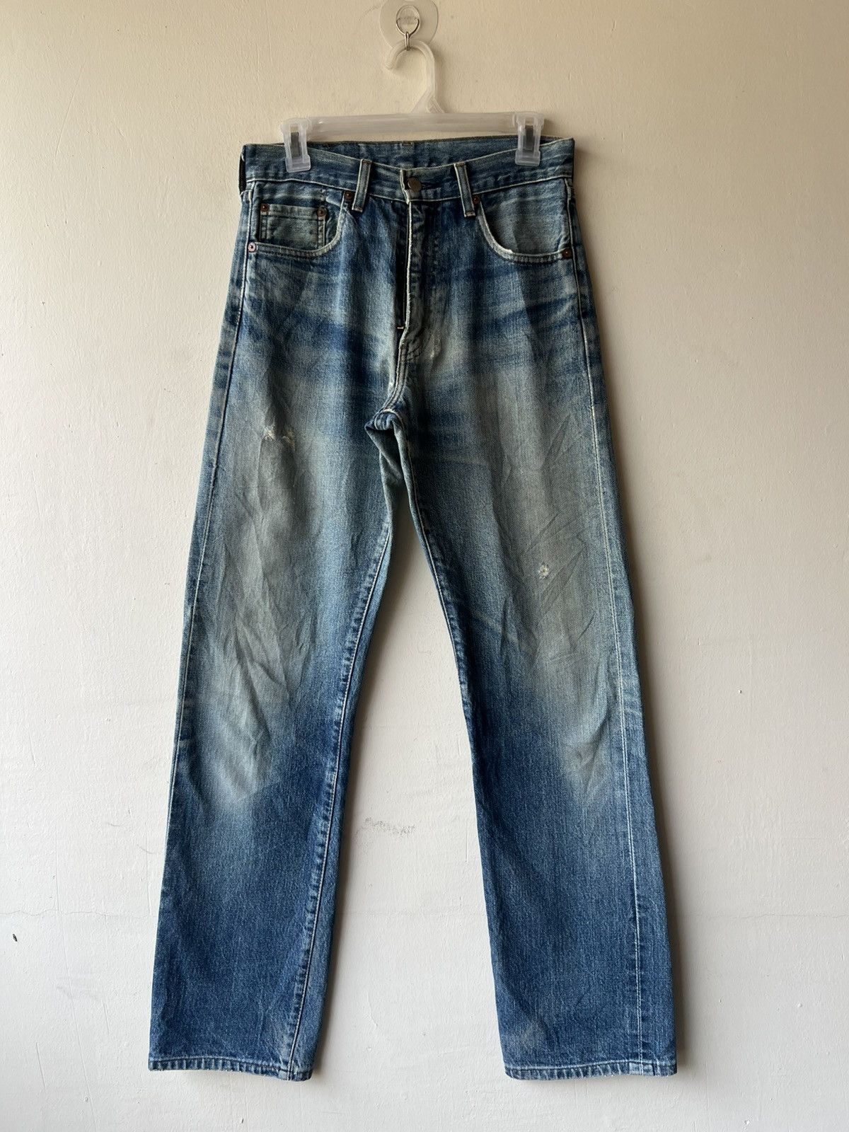Levi's 90s Levi’s 502 XX Big E Aging Distress Denim Selvedge Jeans Size US 29 - 9 Thumbnail