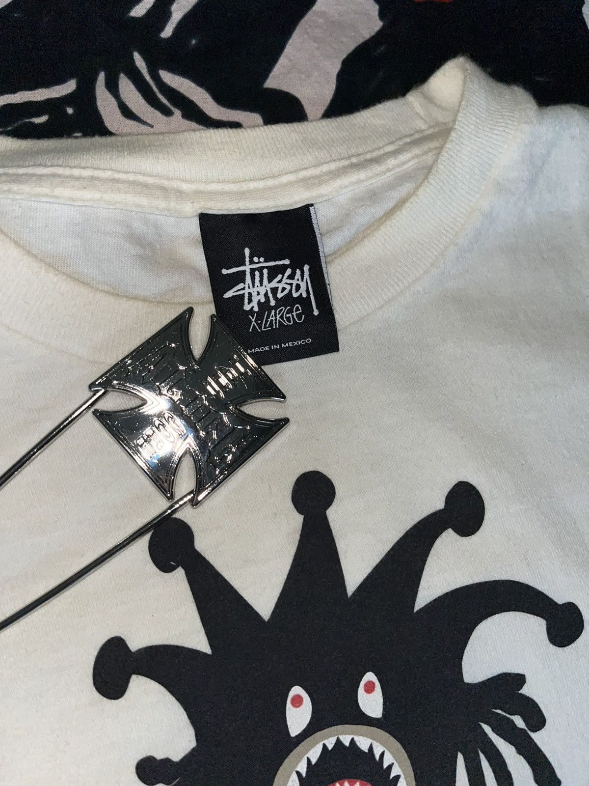 Bape × Stussy Crazy Rare Y2K Baggy Skater Grunge Stussy Bape Shark Man Tee Size US XL / EU 56 / 4 - 5 Thumbnail