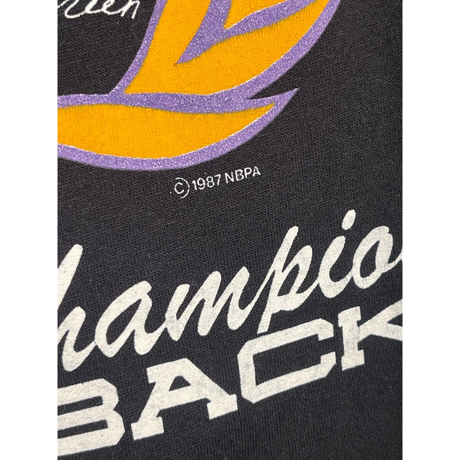 Jerzees × NBA × Vintage Vintage 1987 Los Angeles Lakers Championship T-Shirt Size US XL / EU 56 / 4 - 7 Thumbnail