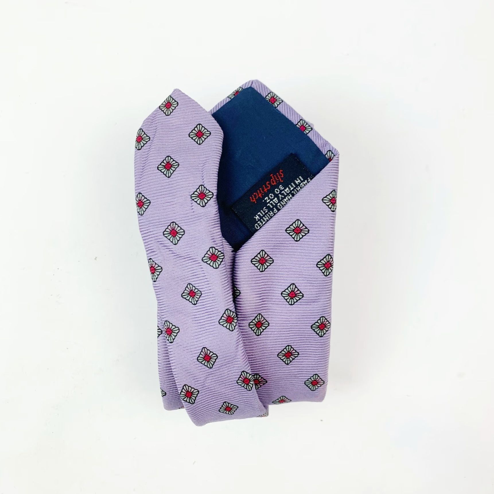 Vintage VINTAGE DAMON Tie Men 100% Silk Geometric Pattern Made in Italy 54.5 x 3" Purple Geometric Pattern Tie Mens Silk Italy 54.5" 3" Size ONE SIZE - 3 Thumbnail